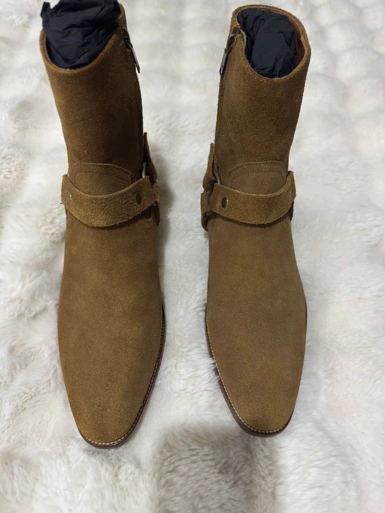 Saint Laurent Paris Saint Laurent Paris Suede buckled Chelsea boots 2505-Nextar Size US 10 / EU 43 - 3 Thumbnail