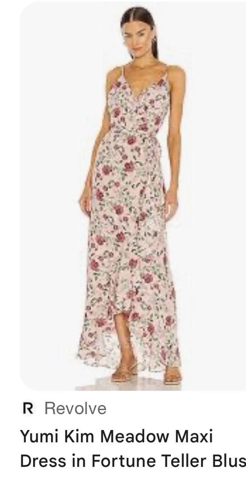 Other Yumi Kim Meadow Maxi Pink Roses Dress Ruffle Hi Low Sleeves Size XS / US 0-2 / IT 36-38 - 1 Thumbnail