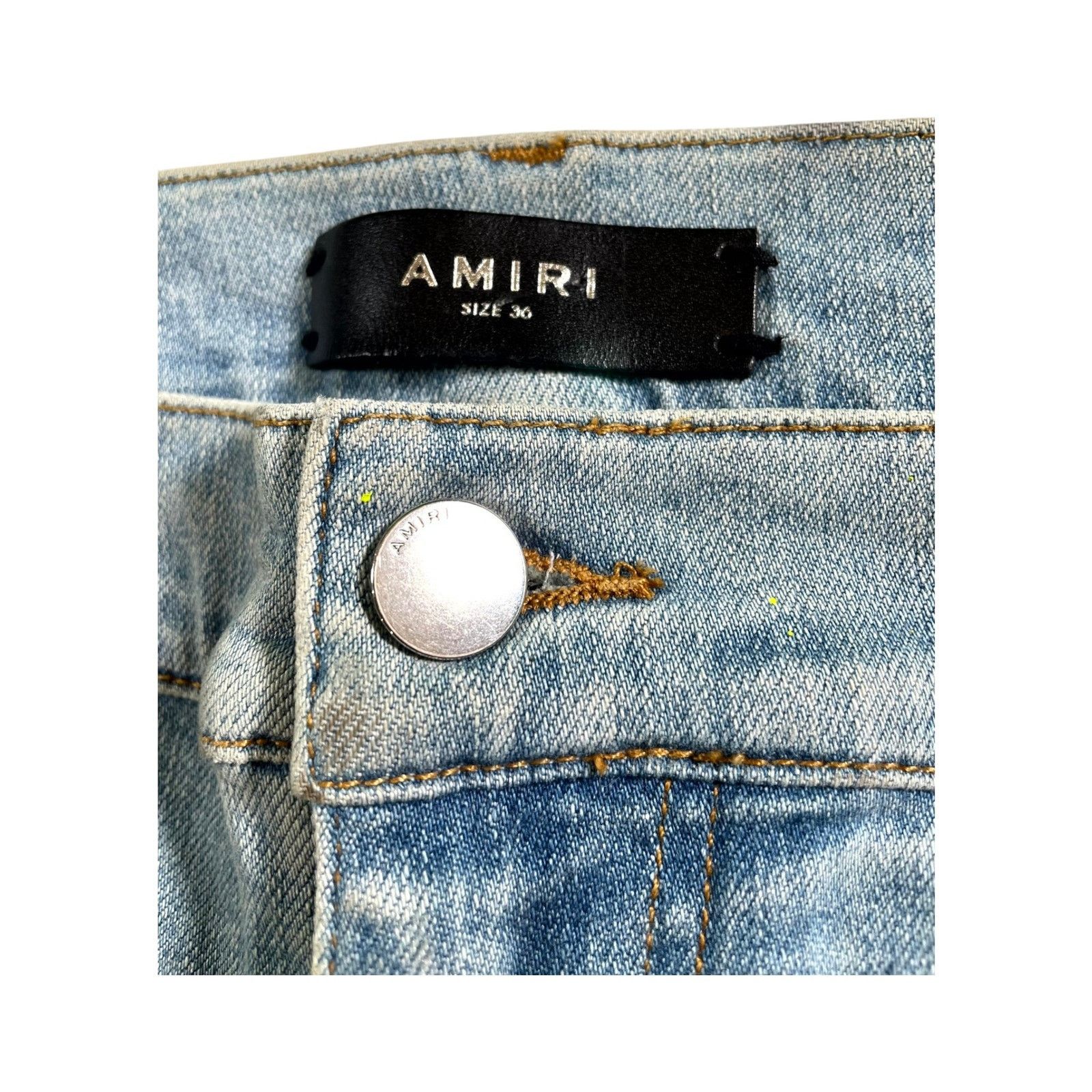 Amiri Amiri Splatter Stripe Light Wash & Neon Jeans Size US 36 / EU 52 - 4 Thumbnail