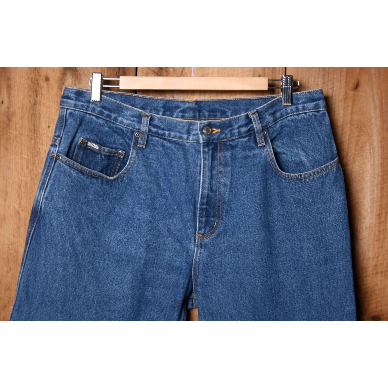 SOREL SOREL Jeans Denim Blue 34x33 Inseam 34x32 Relaxed Fit 100% Cotton Men Straight Mid Rise 10-12 in Regular Inseam 33 in Cambodia Denim Blue Jeans Mens Size US 34 / EU 50 - 2 Thumbnail