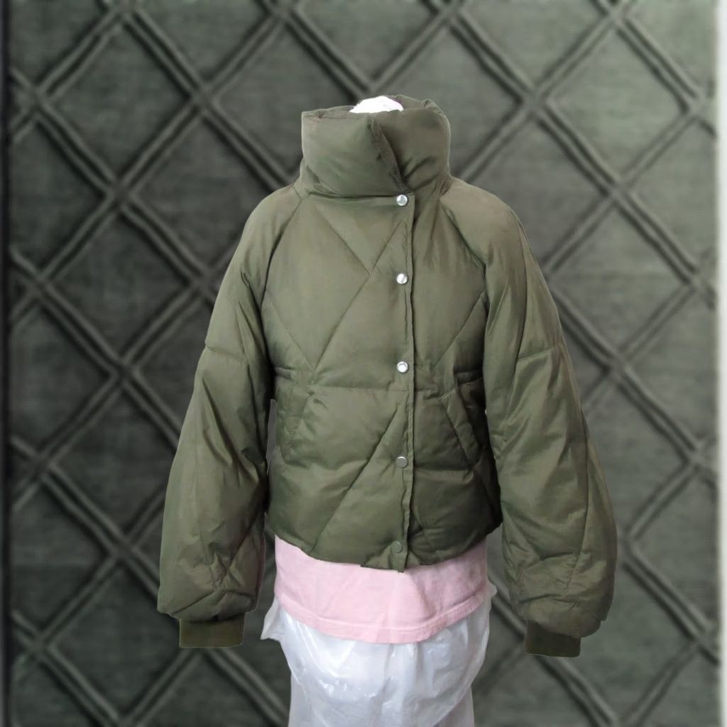 Vintage ESQUALO Military Green Puffer Jacket Snap Button Womens Size 6 Size M / US 6-8 / IT 42-44 - 1 Thumbnail