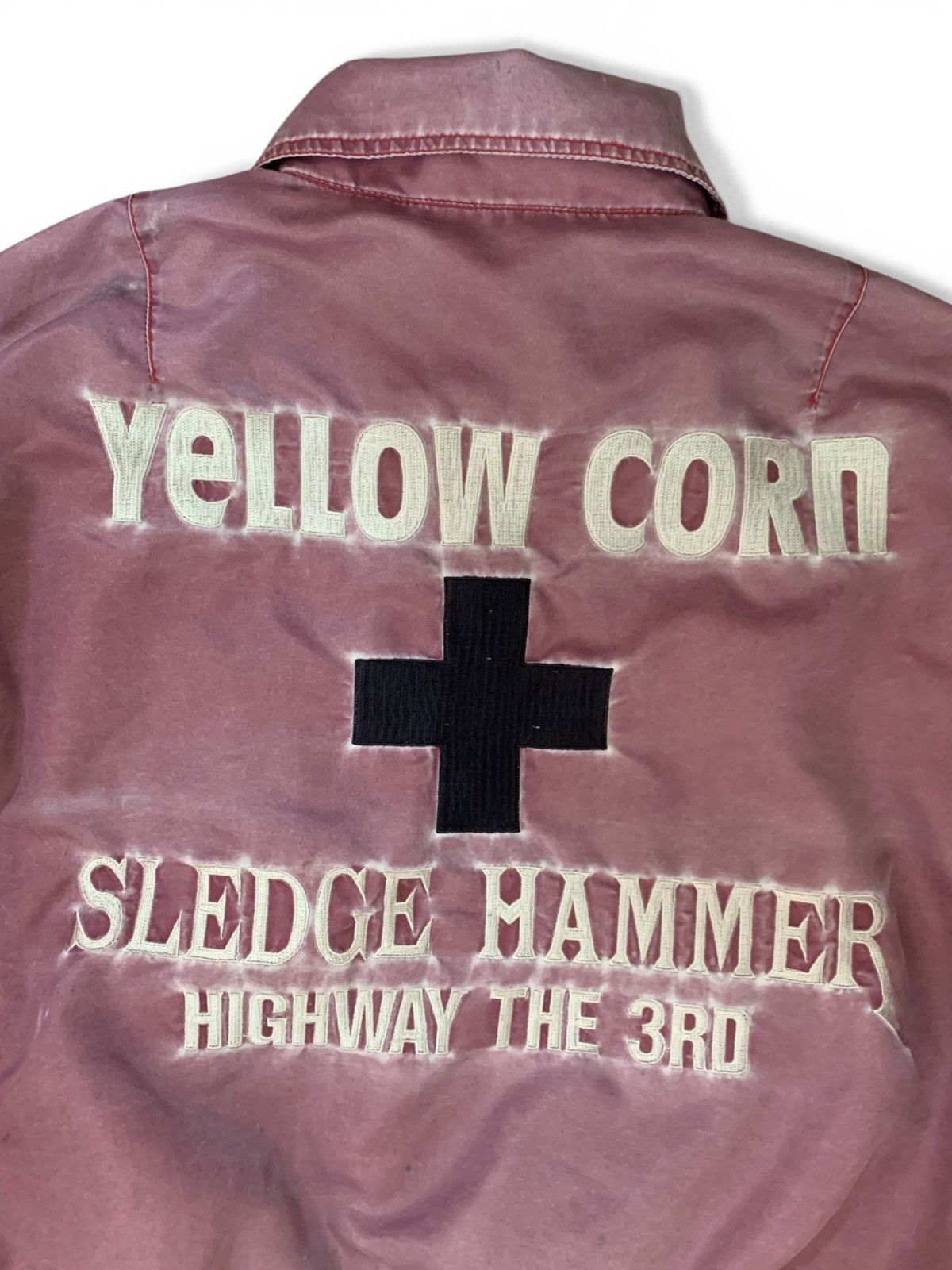 Vintage 👹Vintage Faded Yellow Corn SLEDGE HAMMER Bomber Jacket Size US M / EU 48-50 / 2 - 7 Thumbnail