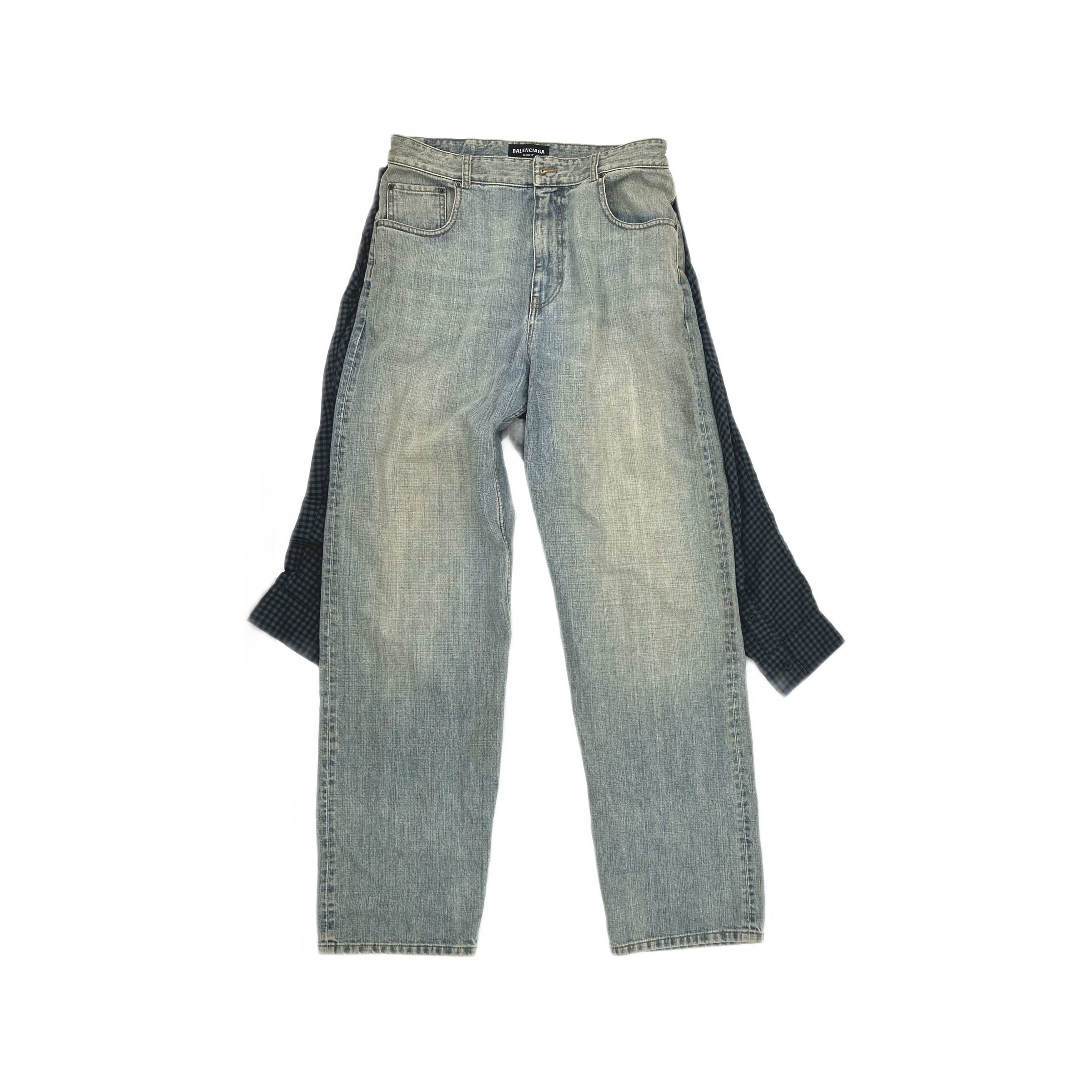 Balenciaga Balenciaga Shirt Wrapped Denim Jeans Size S Size US 30 / EU 46 - 1 Thumbnail