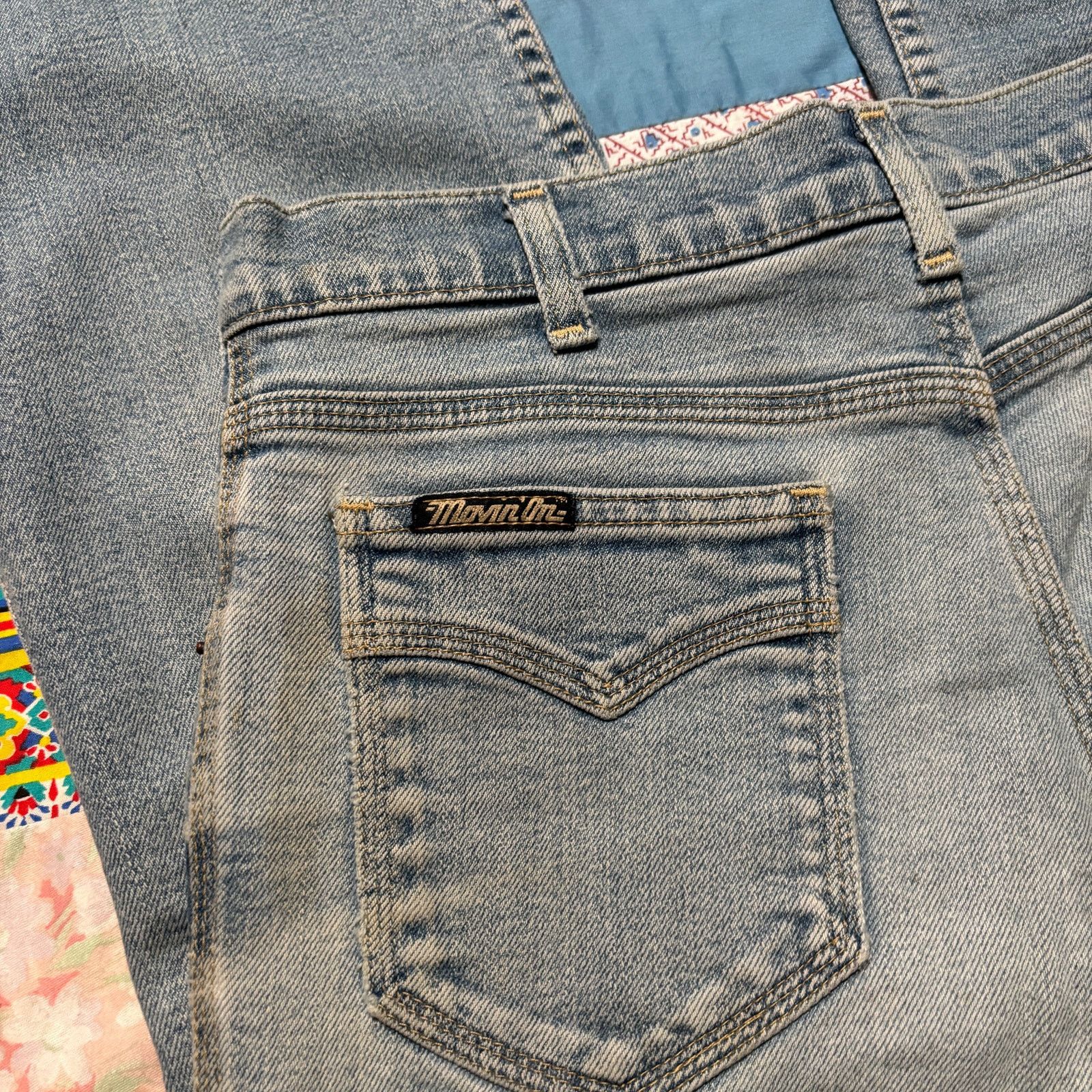 Levi's × Vintage Levis Movin' On 70s Bootcut Capri Style Denim Jeans 30x24 Size 30" / US 8 / IT 44 - 2 Thumbnail