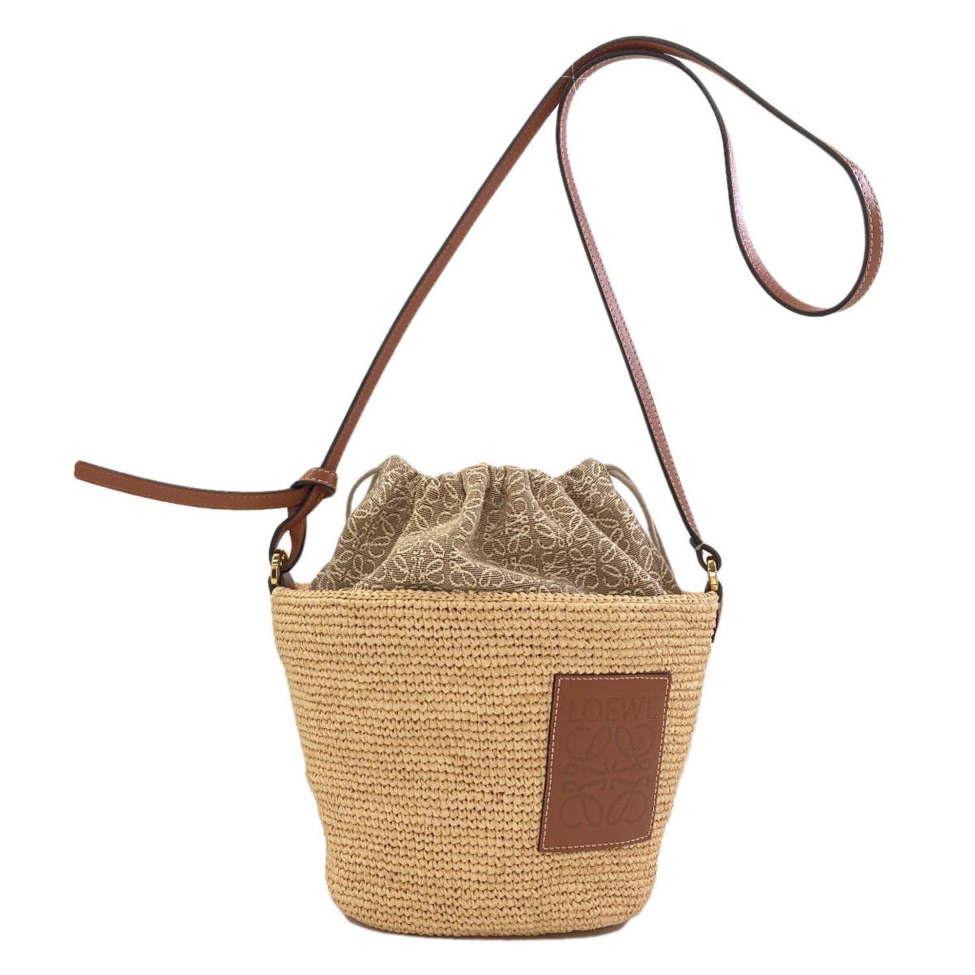 Loewe Loewe Slit Pochette Shoulder Bag, Raffia, Women's LOEWE Size ONE SIZE - 1 Thumbnail