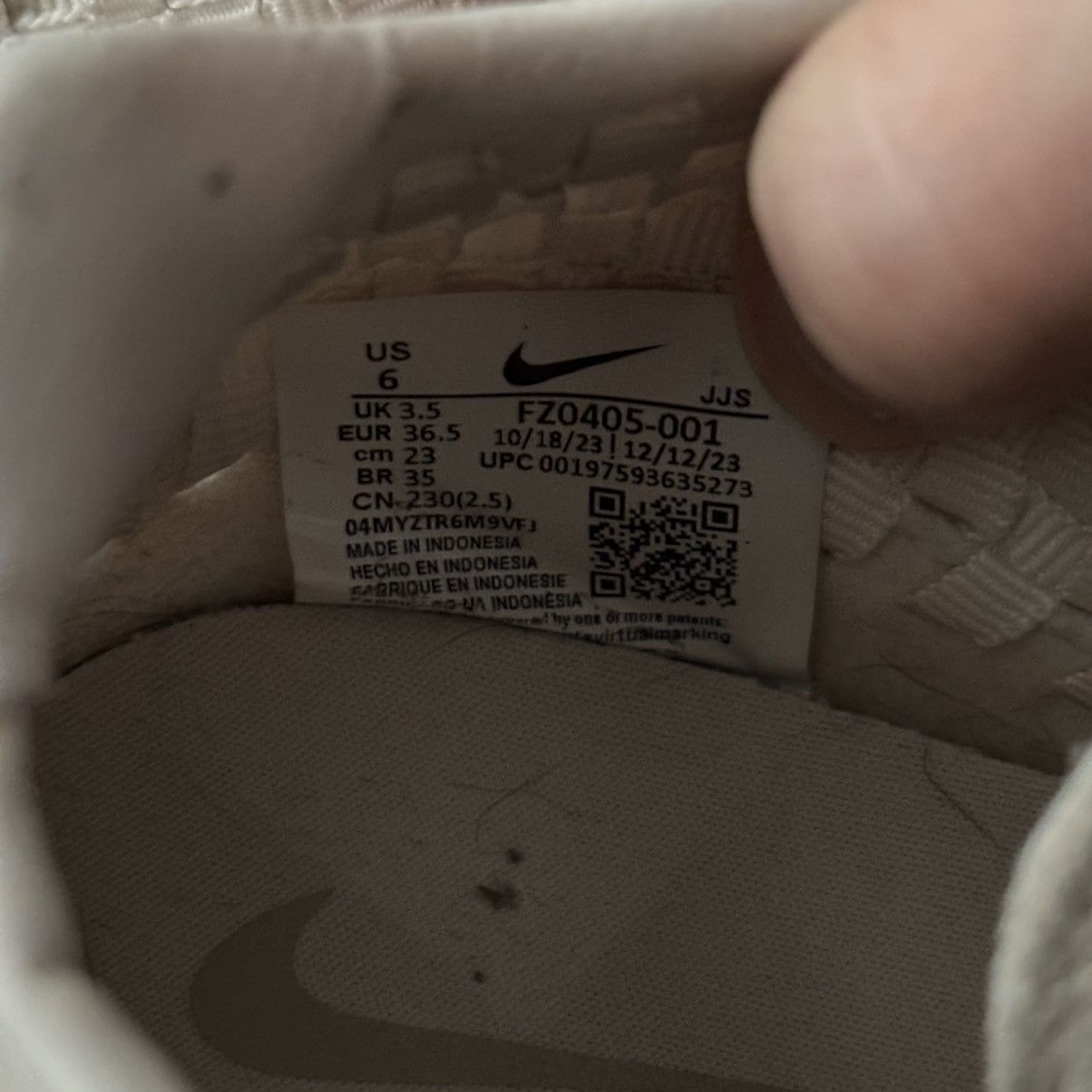 Nike SS23 Air Footscape Woven magista phantom light bone Size US 6 / IT 36 - 4 Thumbnail