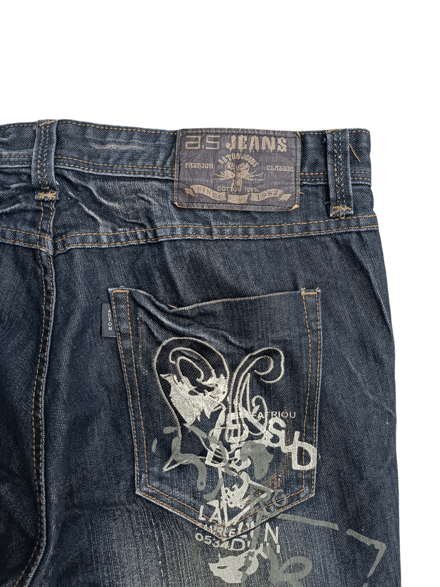 Japanese Brand RARE 🔥 A.S Aston Jeans Whiskers Print & Embroidery Denim Size US 36 / EU 52 - 15 Thumbnail