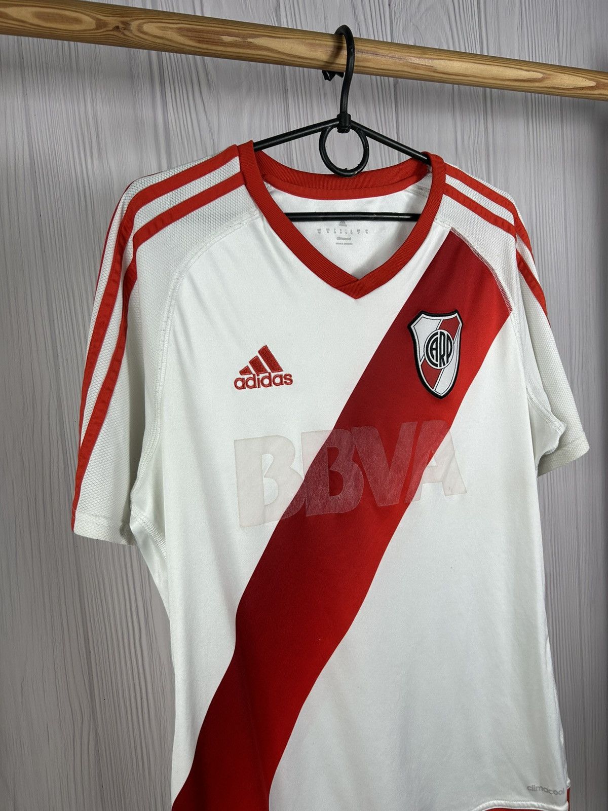 Adidas Adidas River Plate Soccer Jersey 2016-17 Home Shirt Size M Size US M / EU 48-50 / 2 - 2 Thumbnail