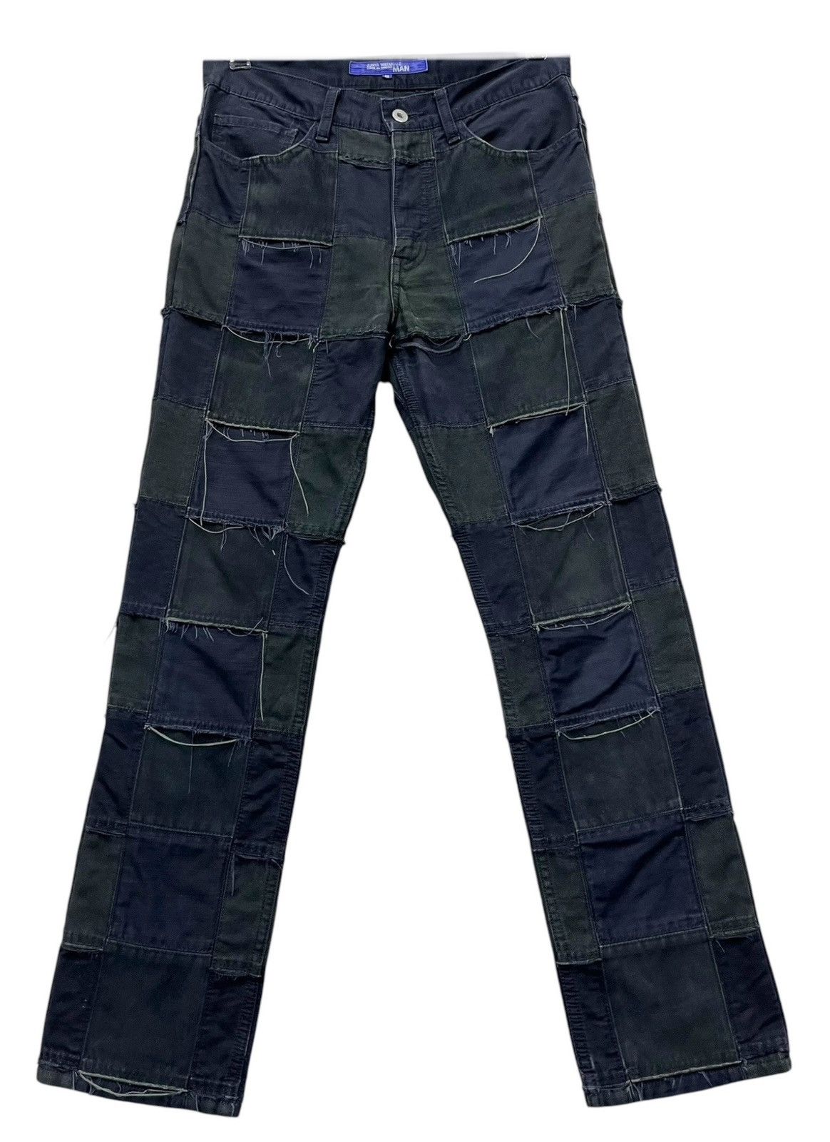 Comme des Garcons JUNYA WATANABE MANxCOMME DES GARCONS Fringe Patchwork Denim Size 28" / US 6 / IT 42 - 1 Thumbnail