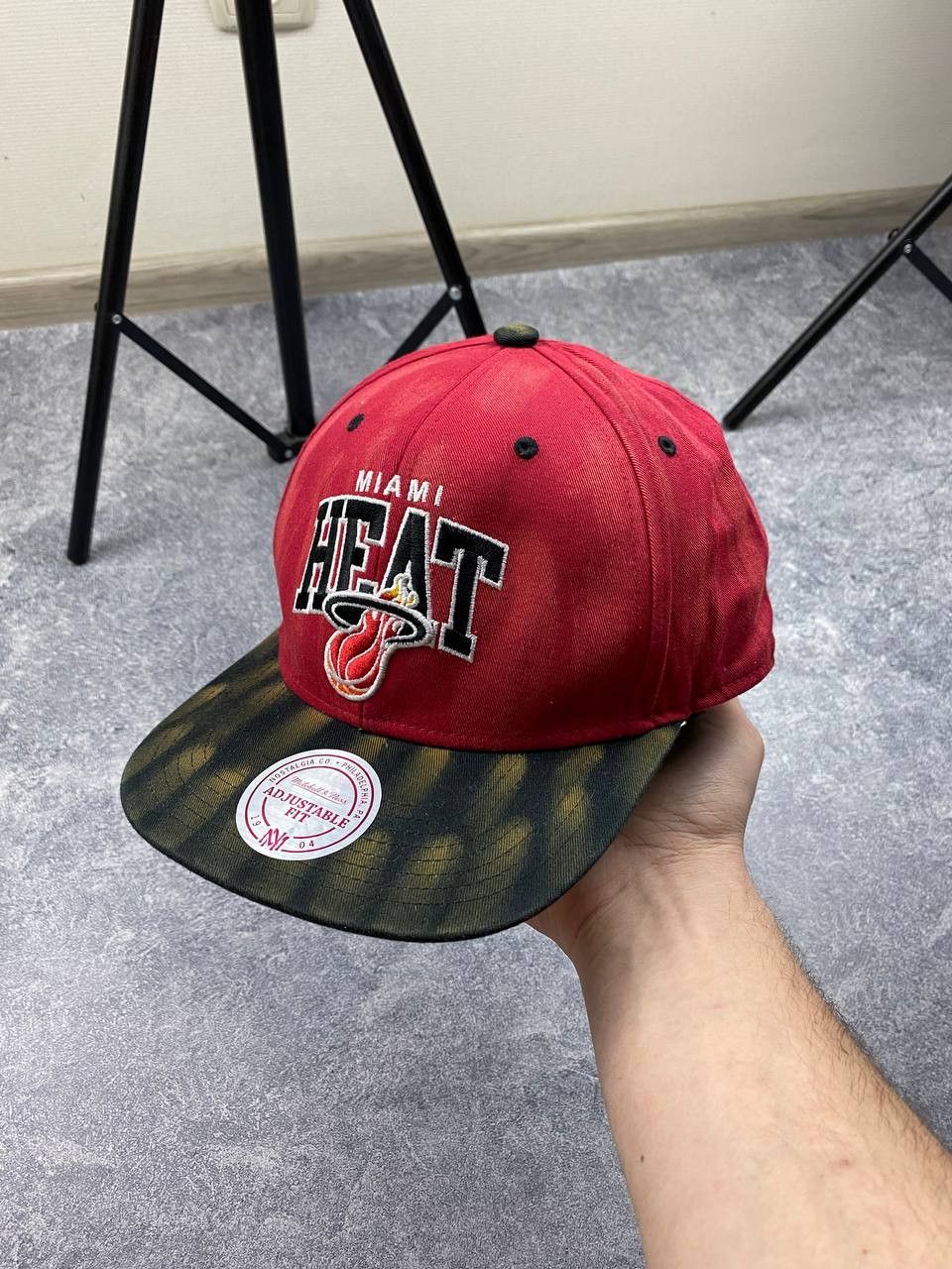 Mitchell & Ness × NBA Miami heat custom cap Mitchell & ness hand made faded Size ONE SIZE - 1 Thumbnail