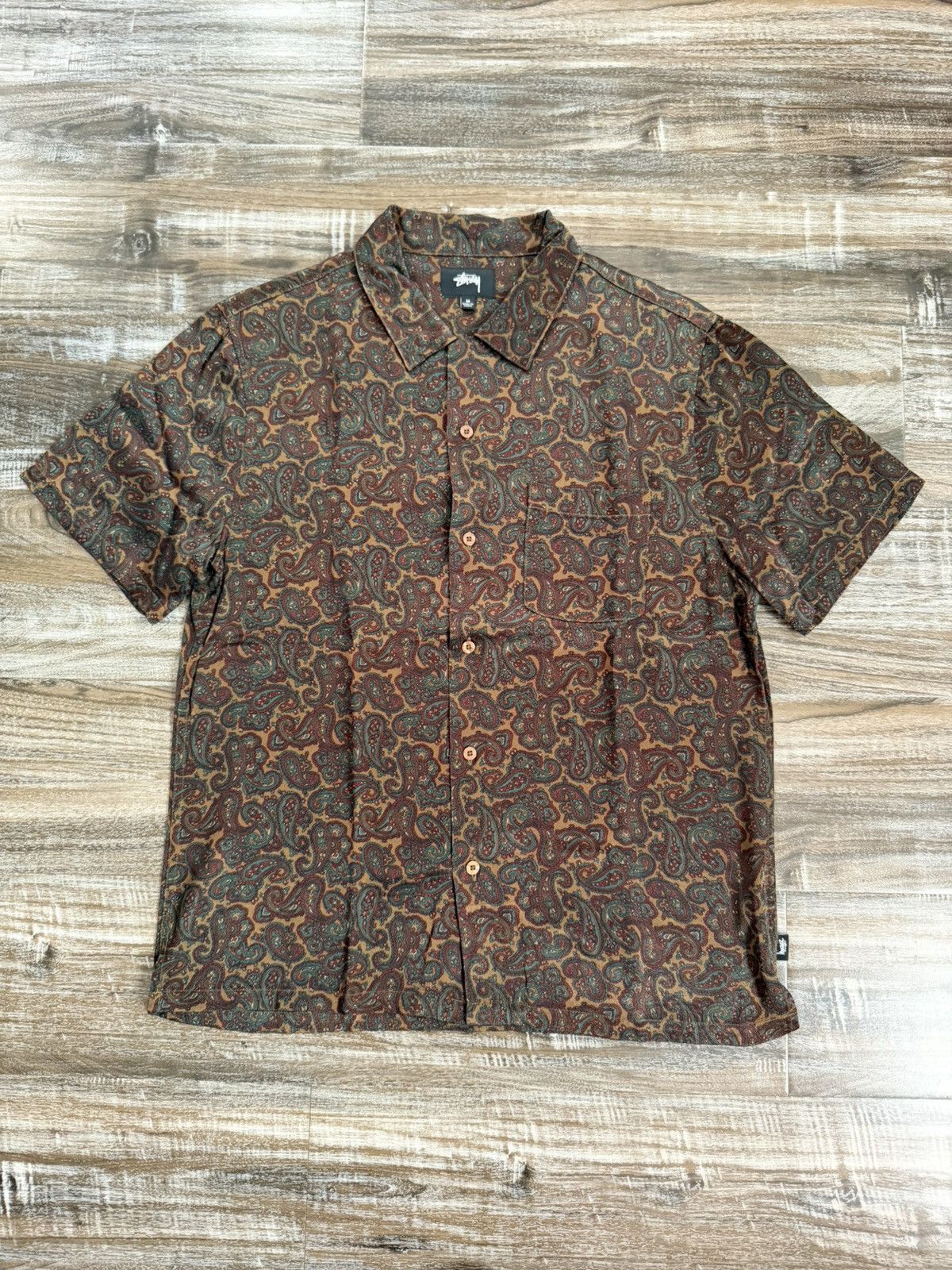 Stussy Stüssy Paisley Brown Rayon Shirt Size US M / EU 48-50 / 2 - 1 Thumbnail