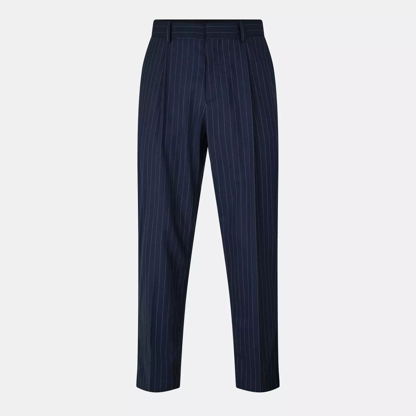 Balmain o1g2r1mq0426 Tailored Fit Straight Leg Trousers in Blue Size US 34 / EU 50 - 1 Thumbnail