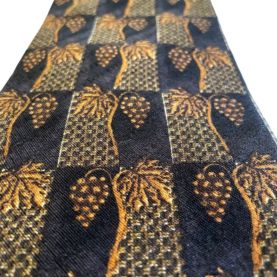 Ermenegildo Zegna Ermenegildo Zegna Exclusive Design Grape Leaf Silk Print Tie Size ONE SIZE - 9 Thumbnail