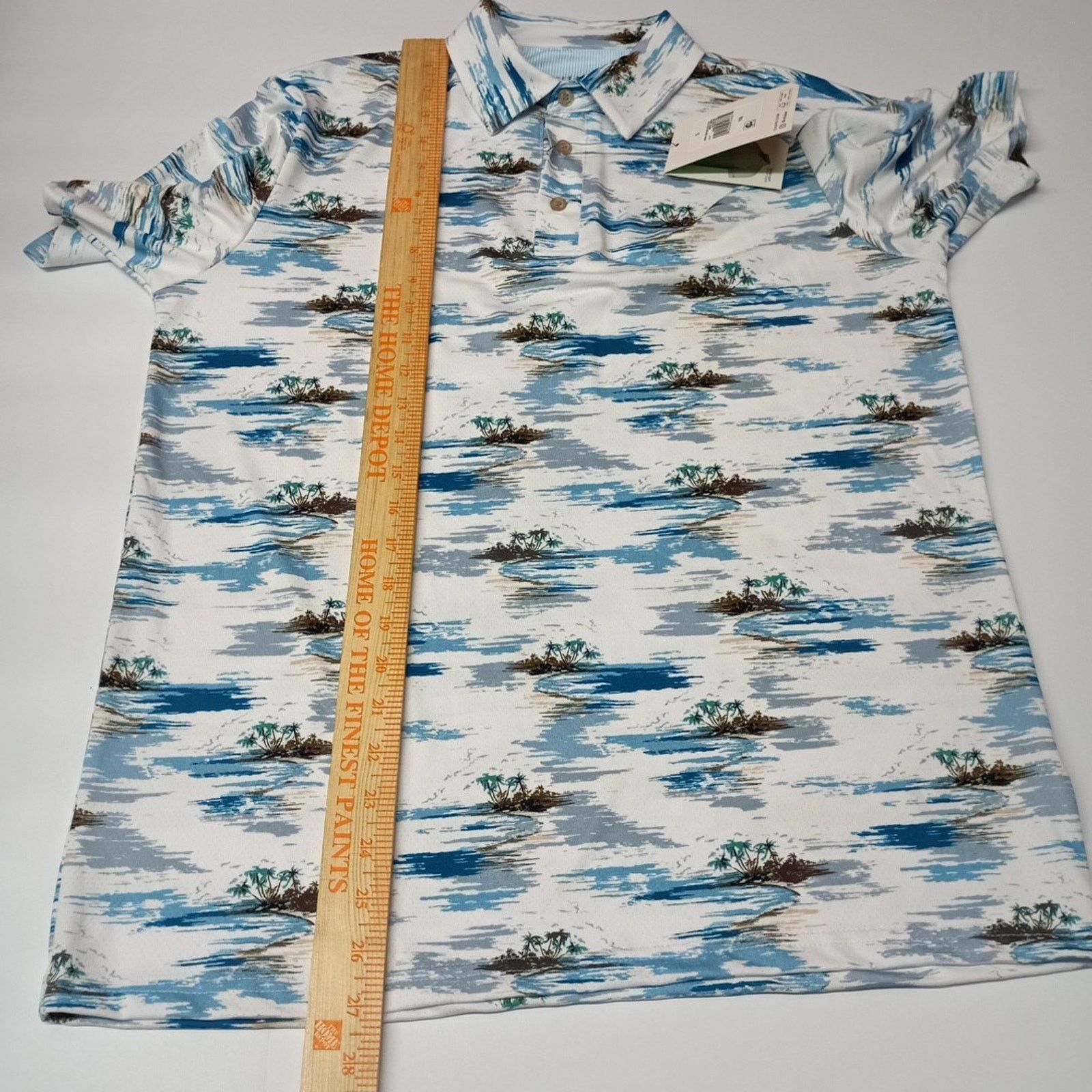 Chaps Chaps Printed Golf Polo Shirt Men's Size S White Stretch Size US S / EU 44-46 / 1 - 6 Thumbnail