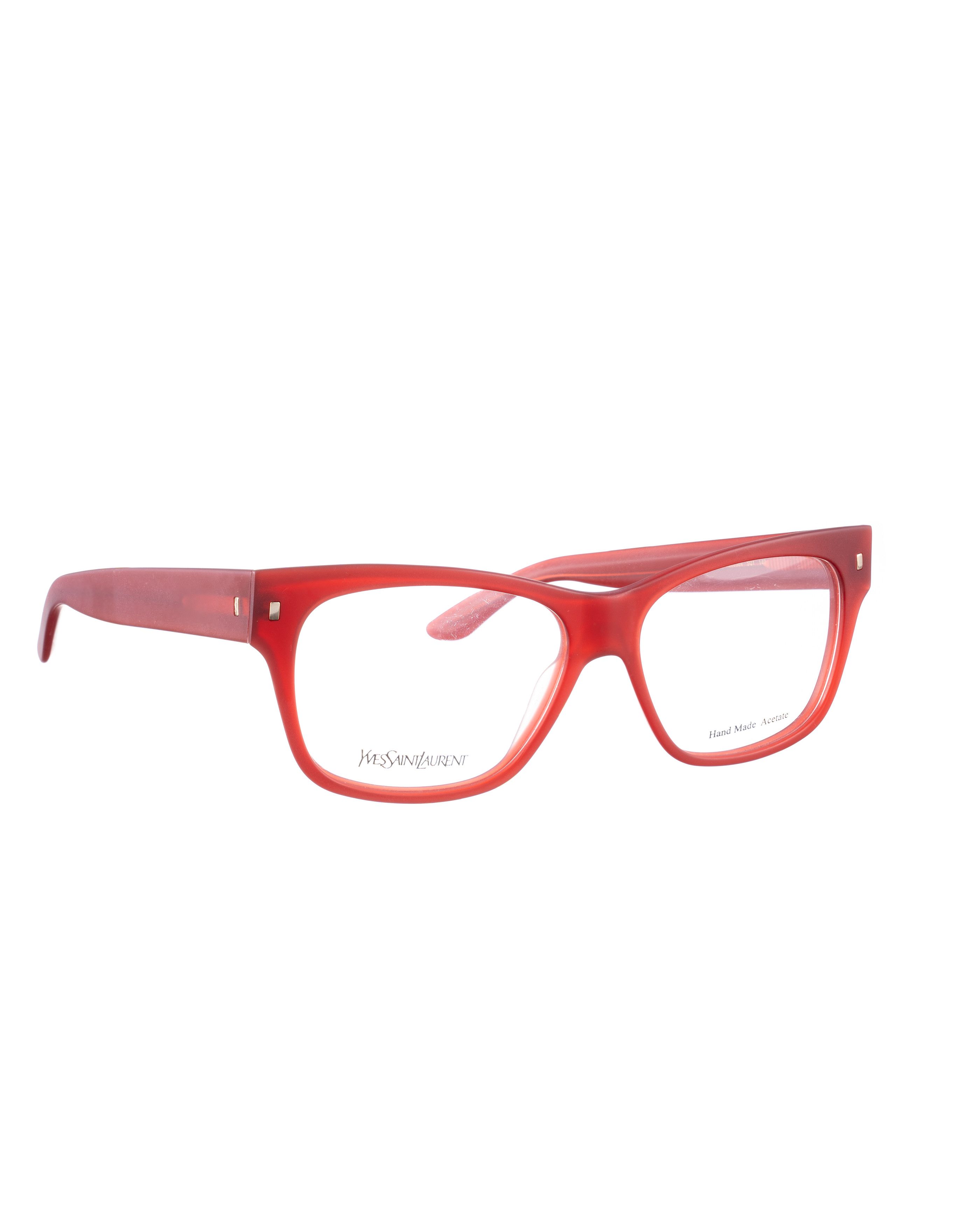 Saint Laurent Paris Yves Saint Laurent 00s Burgundy Oversize Matte Glasses Size ONE SIZE - 2 Thumbnail