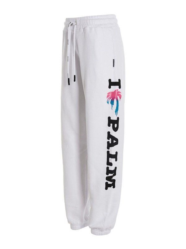 Palm Angels o1mle0425 I Love Pa Sweatpant in White Size 26" / US 2 / IT 38 - 3 Thumbnail