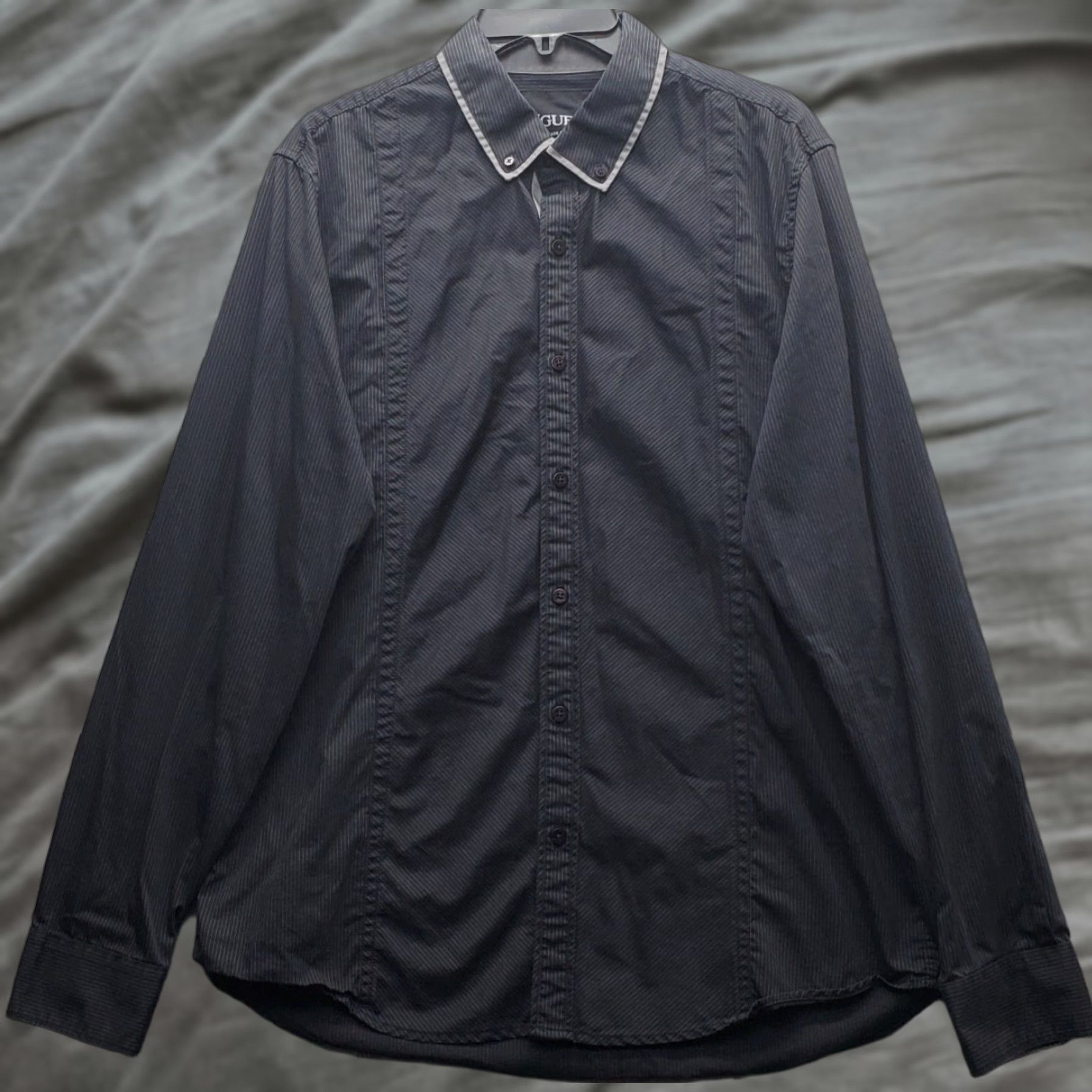 Guess GUESS Button Down Shirt Mens L Multicolor Striped Cotton Long Sleeve Collared Shirt Size US L / EU 52-54 / 3 - 1 Thumbnail