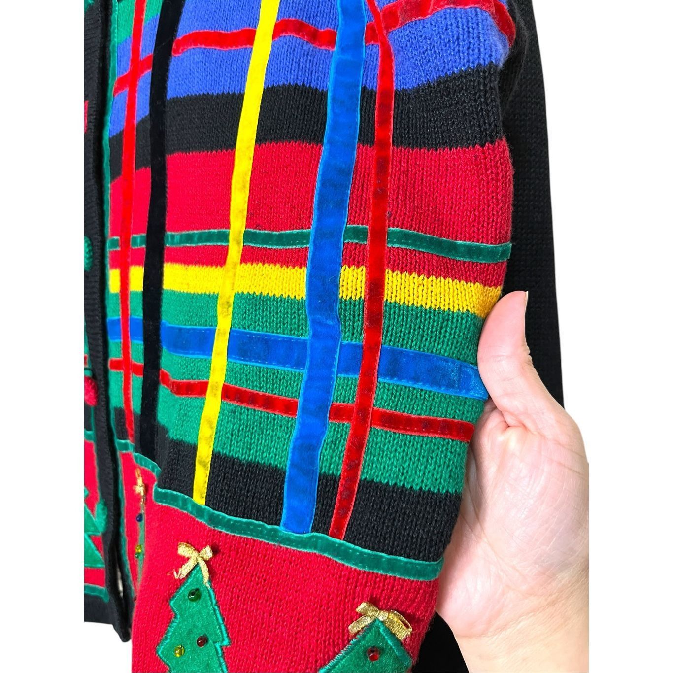 Other Vintage Paul Harris Design Christmas Tree Sweater Cardigan S Size S / US 4 / IT 40 - 3 Thumbnail