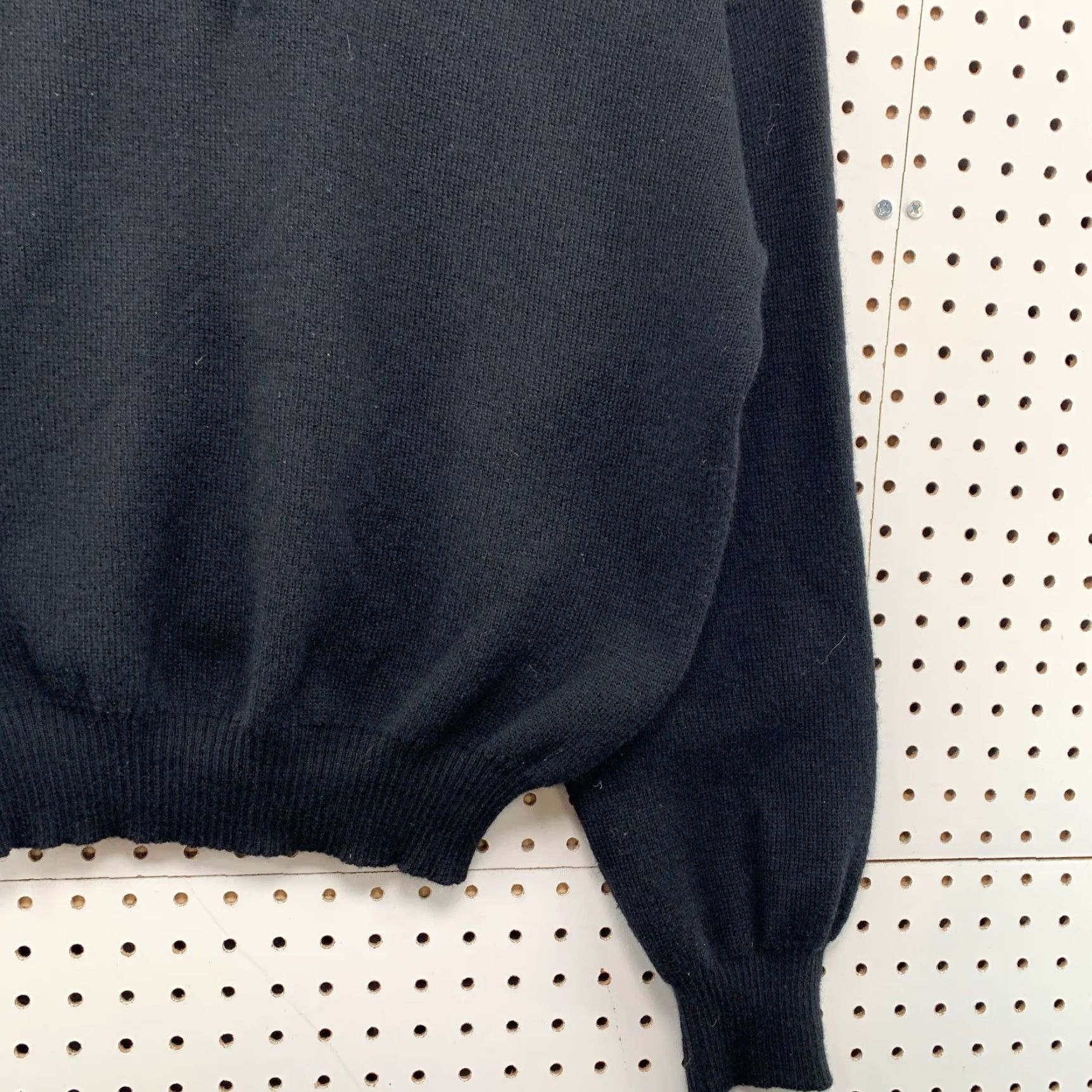 Vintage Vintage Tricots St Raphael Wool Sweater Mens Large Black Collared Leather Elbow Size US L / EU 52-54 / 3 - 7 Thumbnail