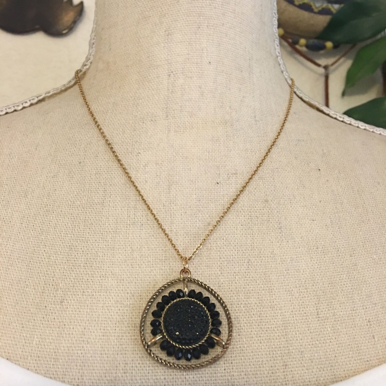 Vintage Vintage repurpose sparkle medallion necklace Size ONE SIZE - 1 Thumbnail
