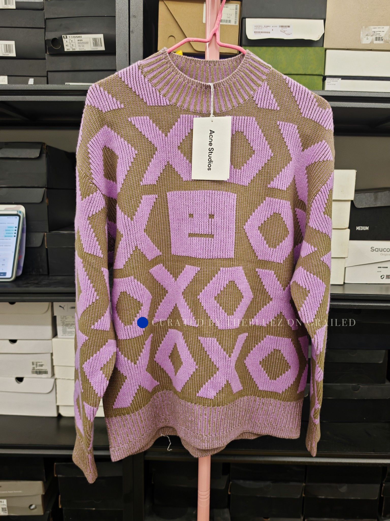 Acne Studios Geometric Wool Sweater in Multi Size US S / EU 44-46 / 1 - 1 Thumbnail