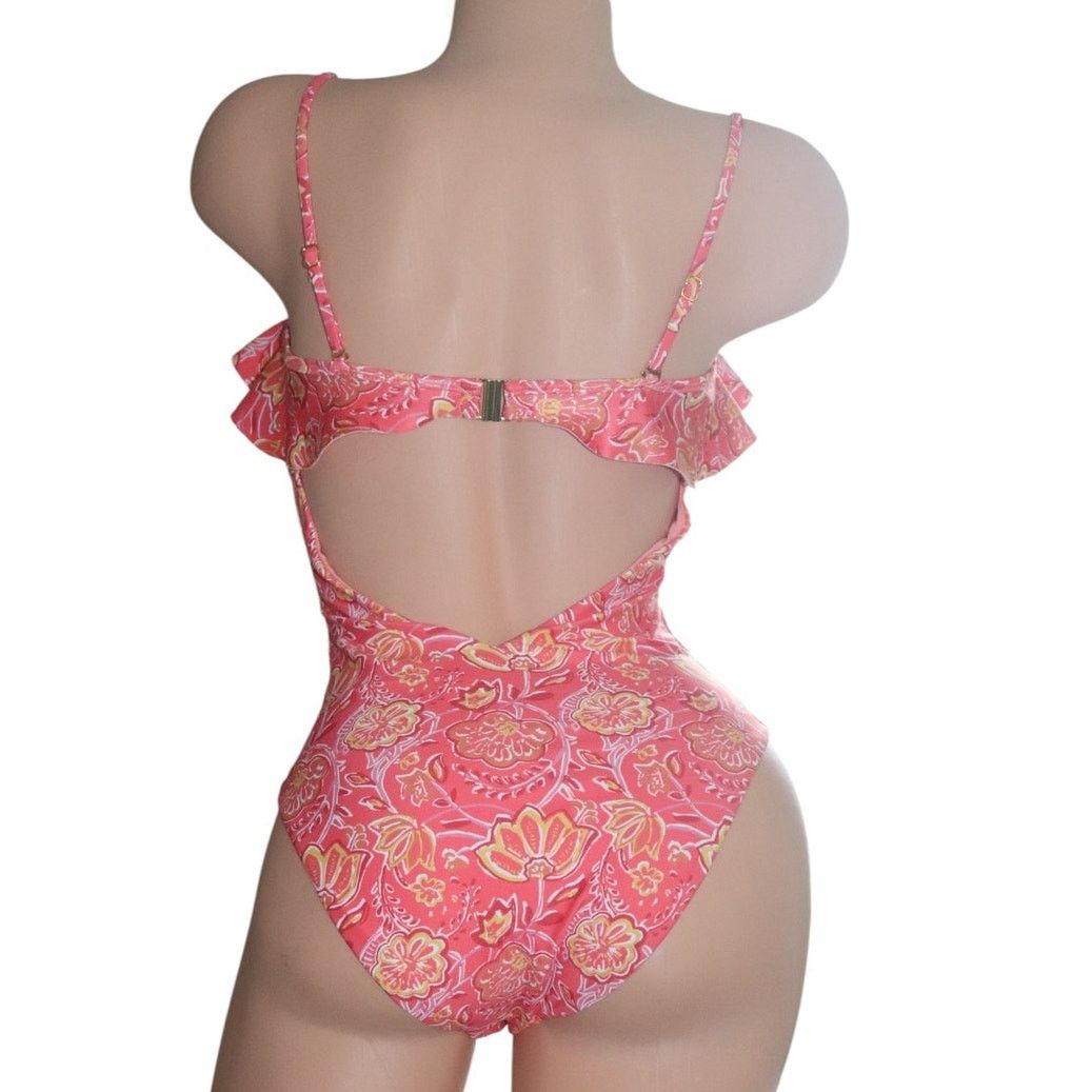 Ramy Brook Ramy Brook Sorrento Ruffled Printed Swimsuit Size XS Size XS / US 0-2 / IT 36-38 - 3 Thumbnail