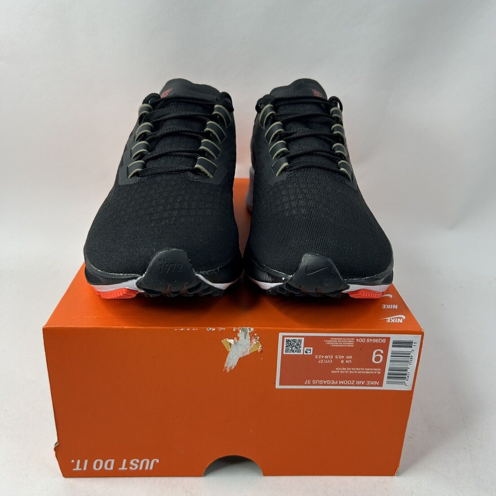 Nike Nike Air Zoom Pegasus 37 “Black Medium Olive Green” 2024 Size US 9 / EU 42 - 2 Thumbnail