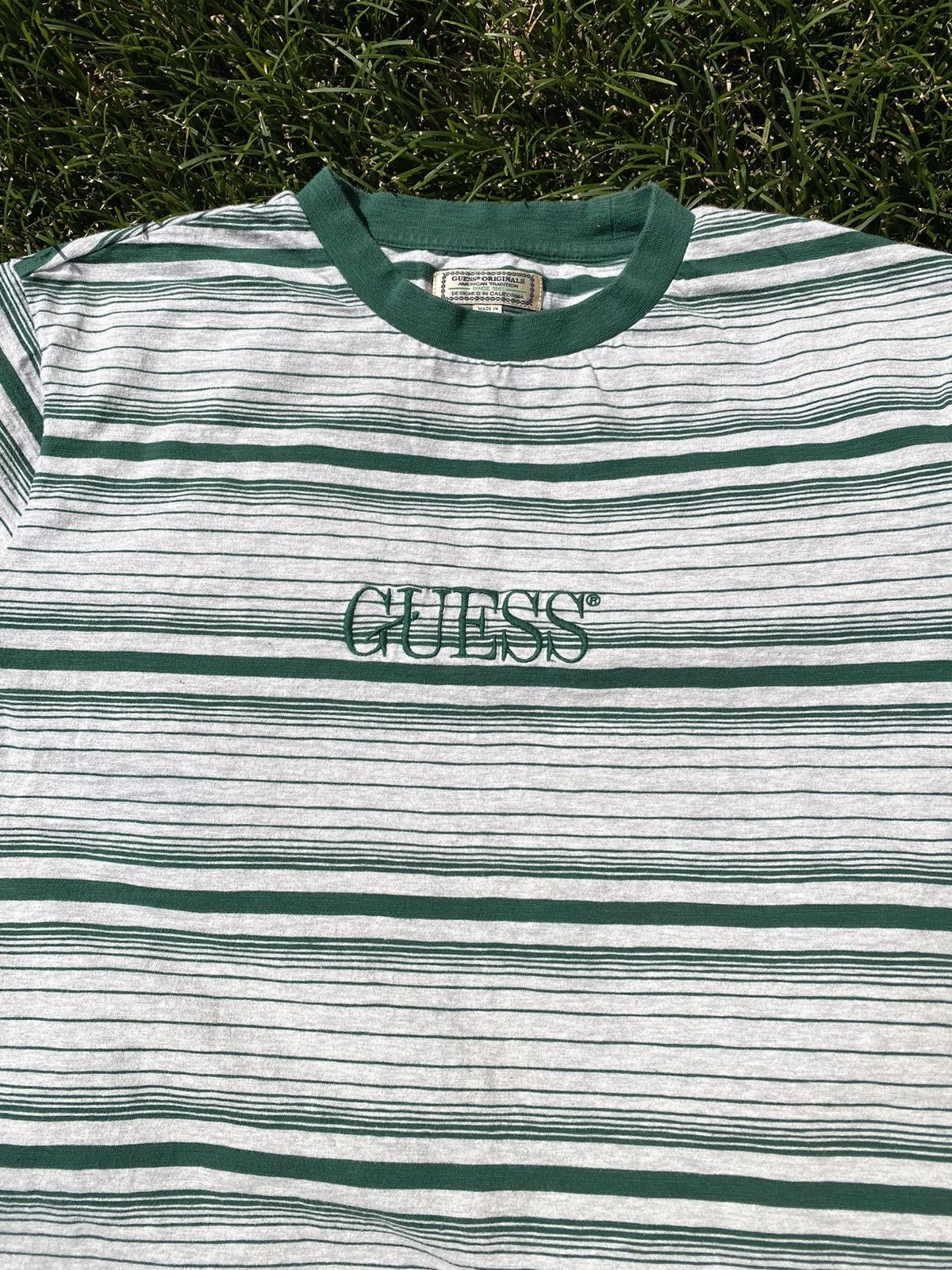 Guess Vintage Guess Striped Tee Size US M / EU 48-50 / 2 - 2 Thumbnail