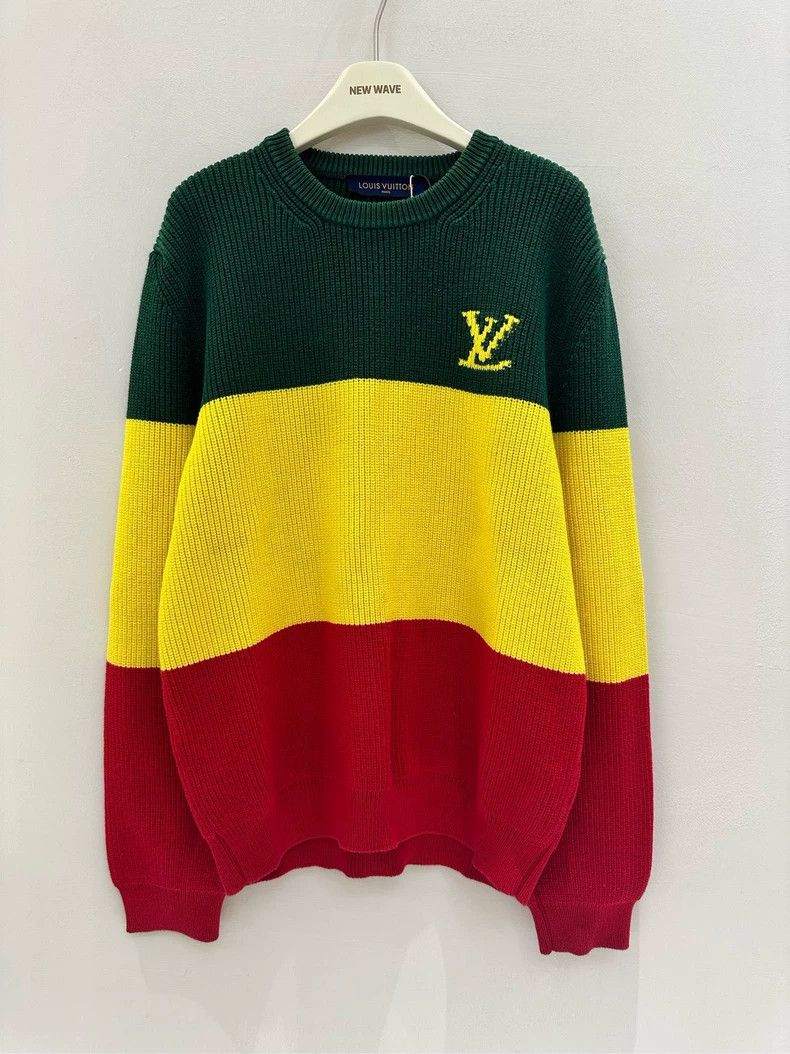 Louis Vuitton Louis Vuitton Knitted traffic light color-block logo sweate Size US L / EU 52-54 / 3 - 1 Thumbnail