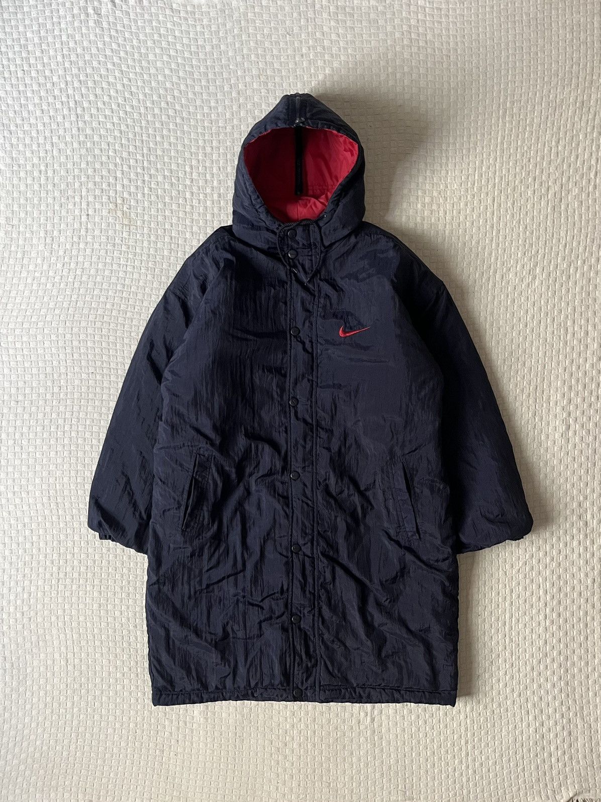 Nike Vintage 90s Nike Parka Cold Coat Jacket with Hoodie Size US S / EU 44-46 / 1 - 1 Thumbnail