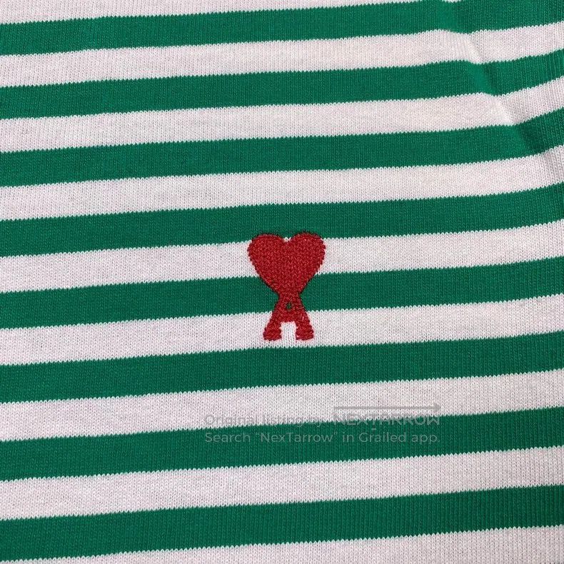 Ami Paris Striped Long Sleeve T.