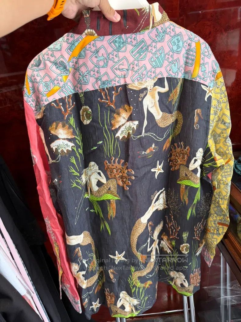 Loewe Loewe size 41 Mermaid graffiti linen shirt jacket Size US M / EU 48-50 / 2 - 5 Thumbnail