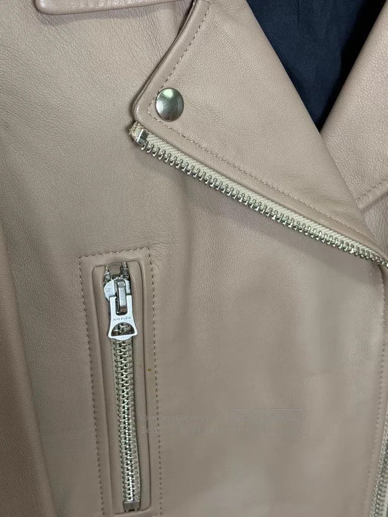 Acne Studios Acne Studios Beige Sheepskin Leather Jacket Size XS / US 0-2 / IT 36-38 - 6 Thumbnail