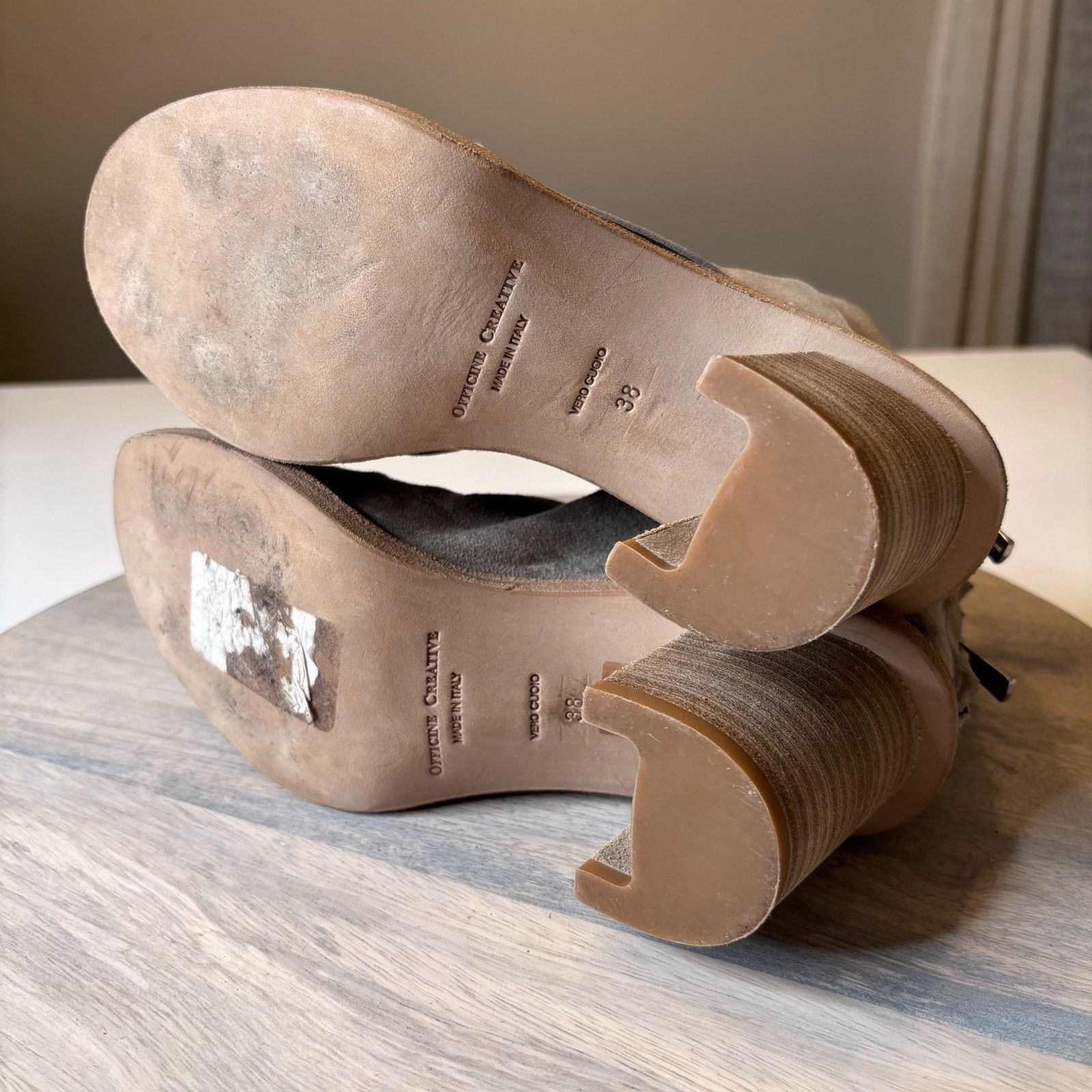 Officine Creative Officine Creative Suede Peep-Toe Ankle Bootie EU 38 US 8 Size US 8 / IT 38 - 7 Thumbnail