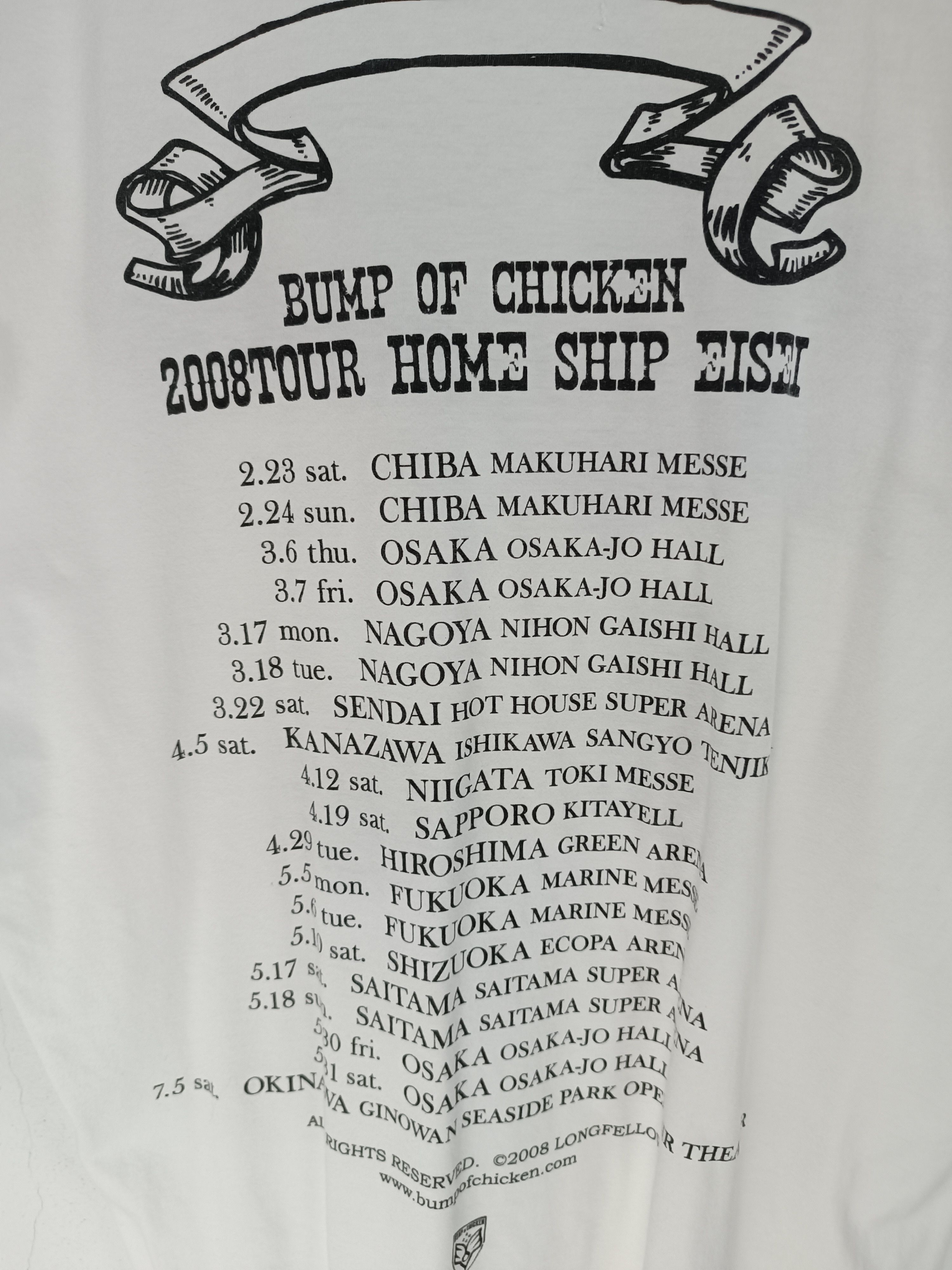 Band Tees VINTAGE 2008 BUMP OF CHICKEN HOME SHIP EISEI TOUR TEE PUNK Size US M / EU 48-50 / 2 - 18 Thumbnail