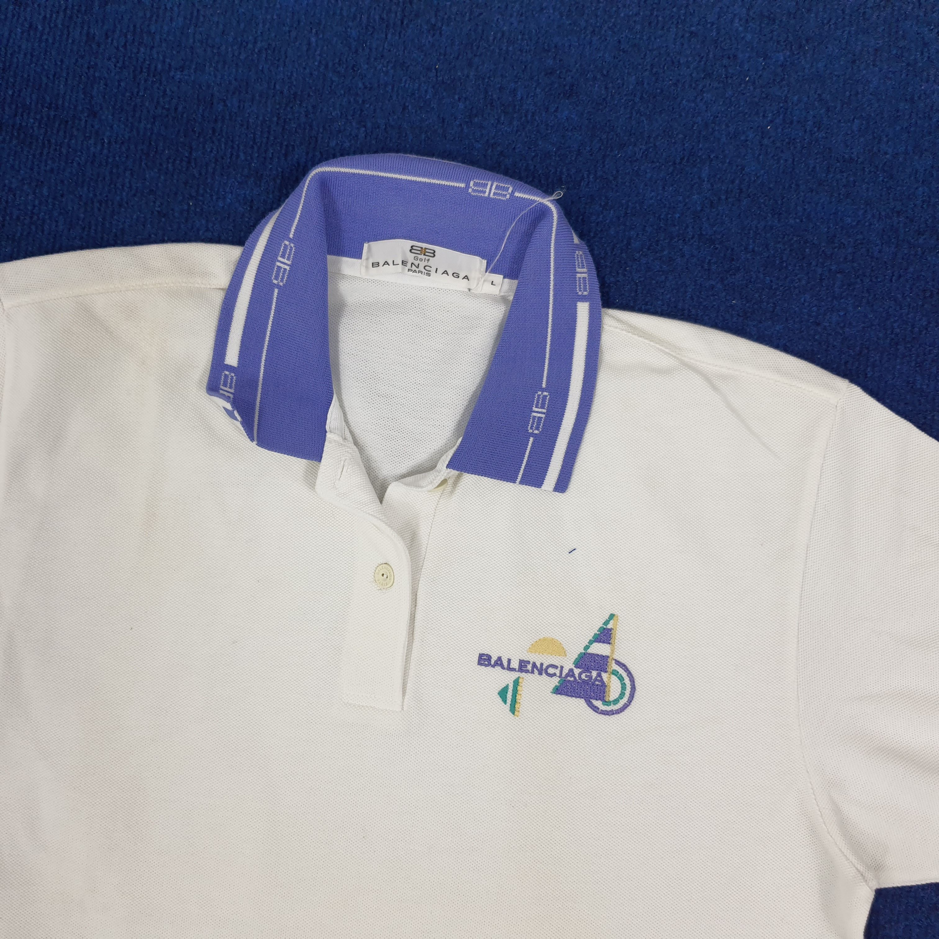 Balenciaga × Vintage Vintage Balenciaga Paris Golf Polo Sport Shirt Size US M / EU 48-50 / 2 - 2 Thumbnail
