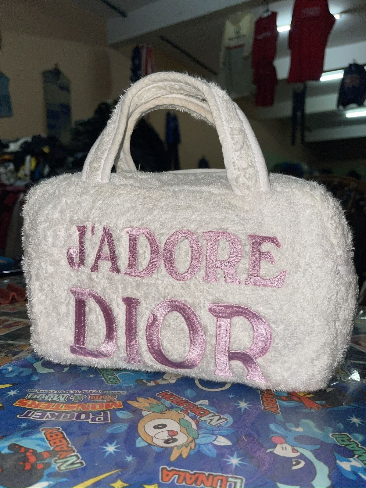 Dior vintage Christian Dior 'J'adore Dior' terry cloth handbag Size ONE SIZE - 1 Thumbnail