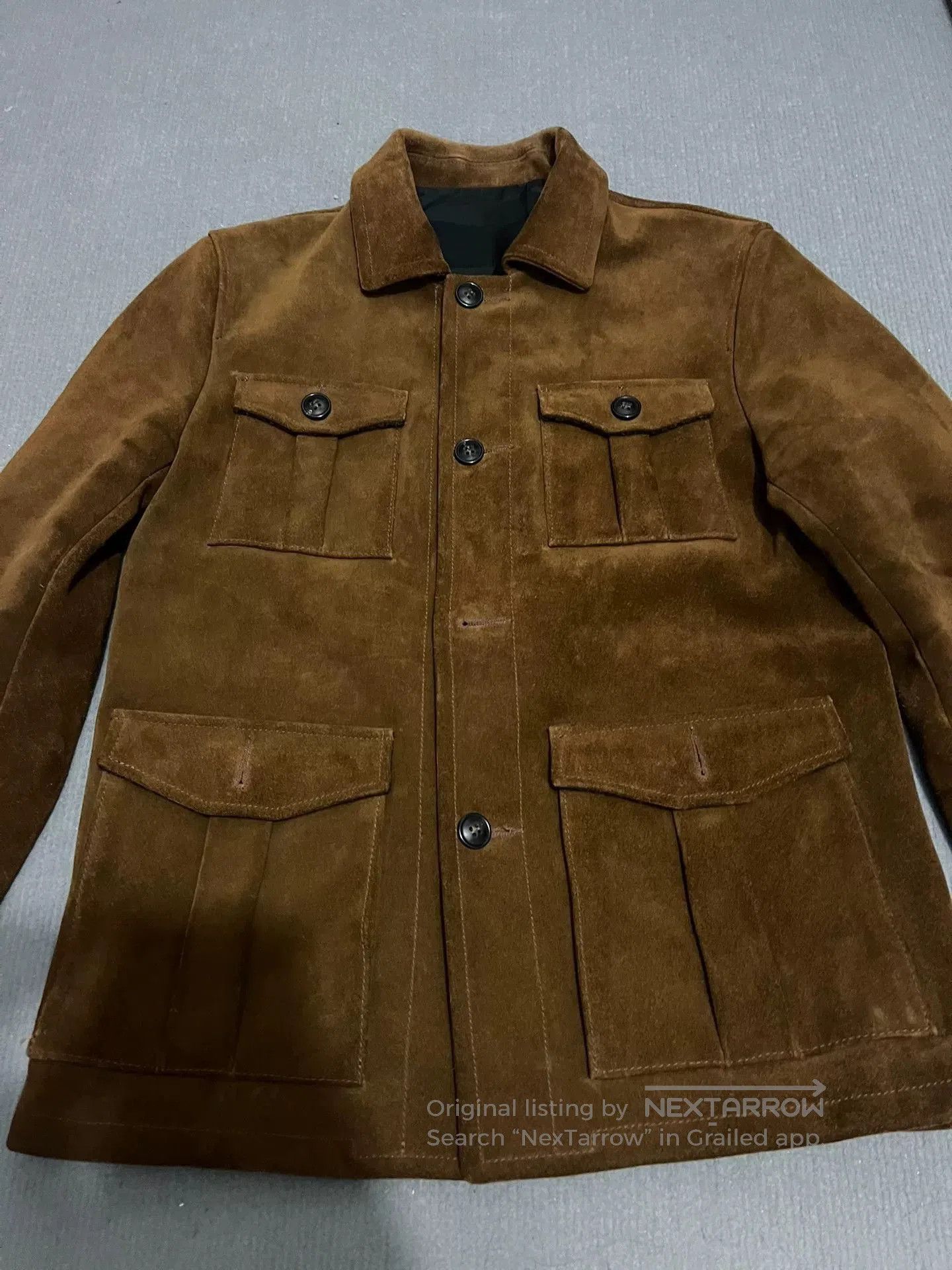 Vintage Classic Brown Suede Work Jacket. Size US M / EU 48-50 / 2 - 8 Thumbnail