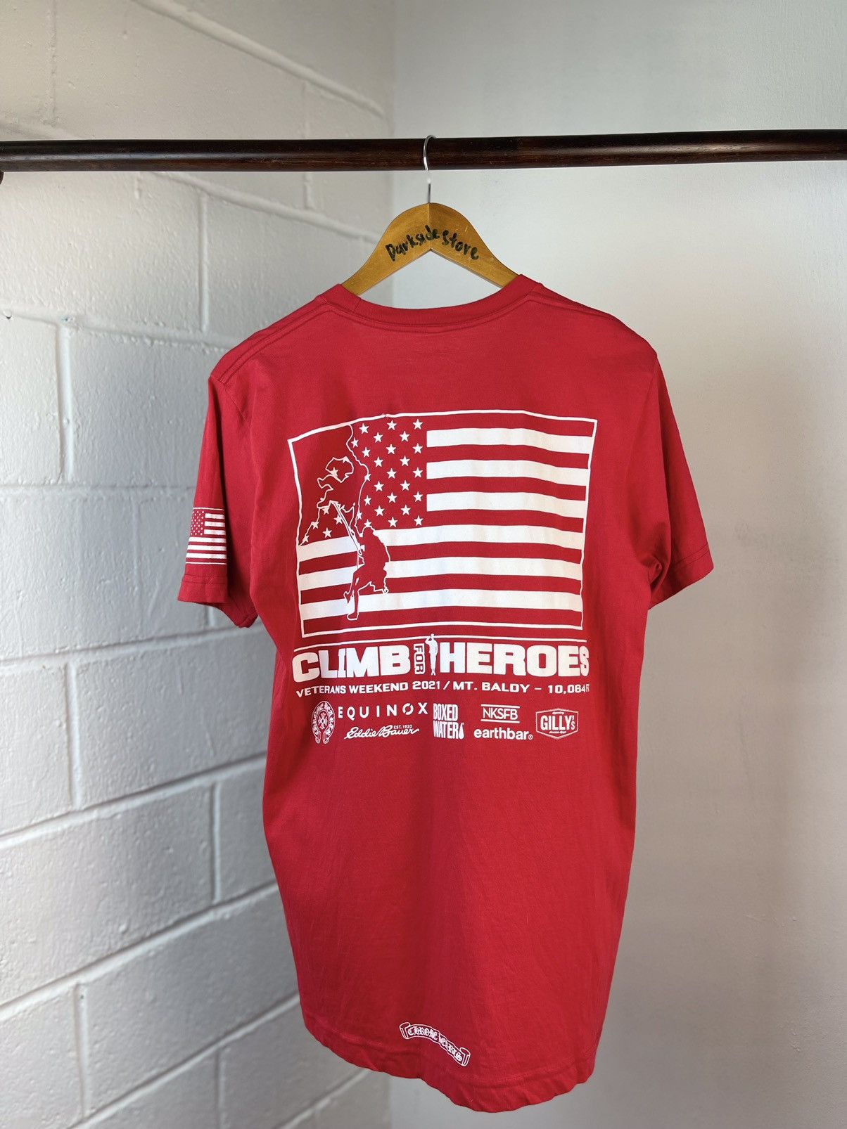 Chrome Hearts × Eddie Bauer Chrome Hearts Climb For Heroes Tee Size US M / EU 48-50 / 2 - 5 Thumbnail