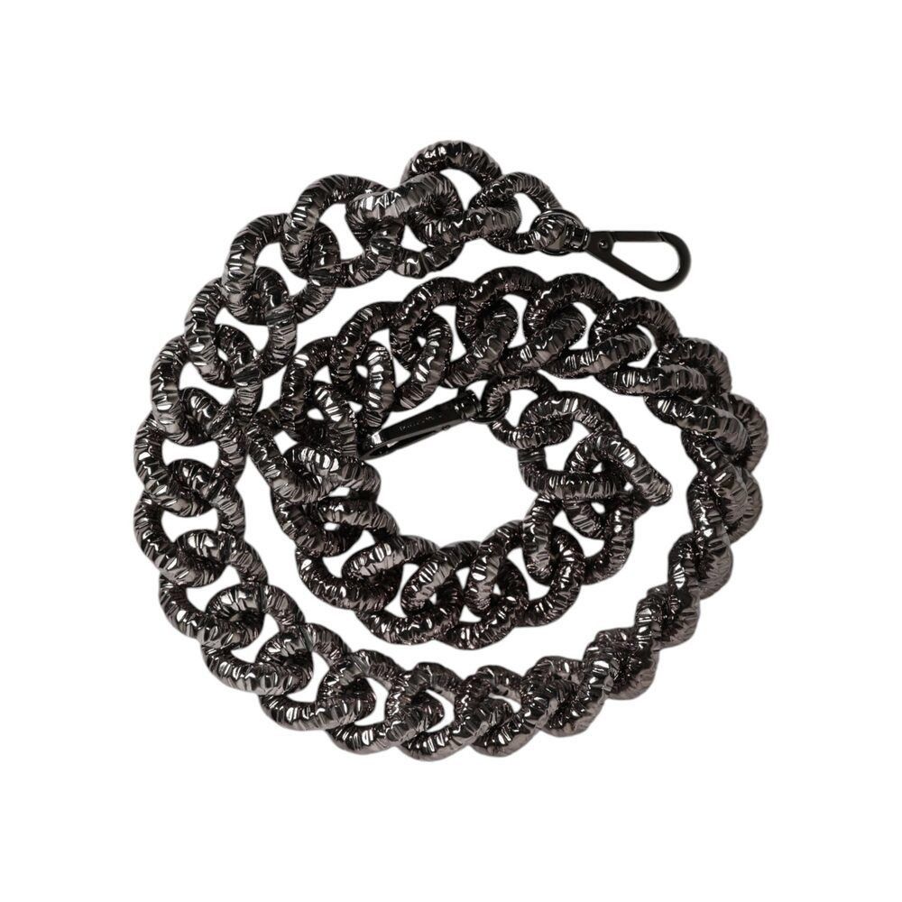 Dolce & Gabbana Black Chain Logo Engraved Bag Shoulder Strap