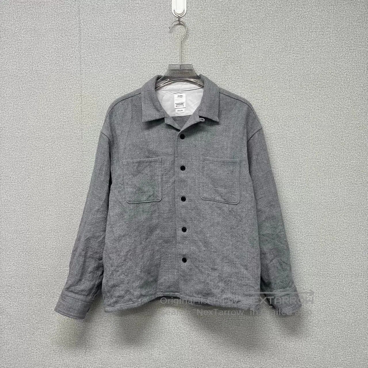 Visvim Visvim Gray Cuban Collar Button-Up Shirt. Size US M / EU 48-50 / 2 - 1 Thumbnail
