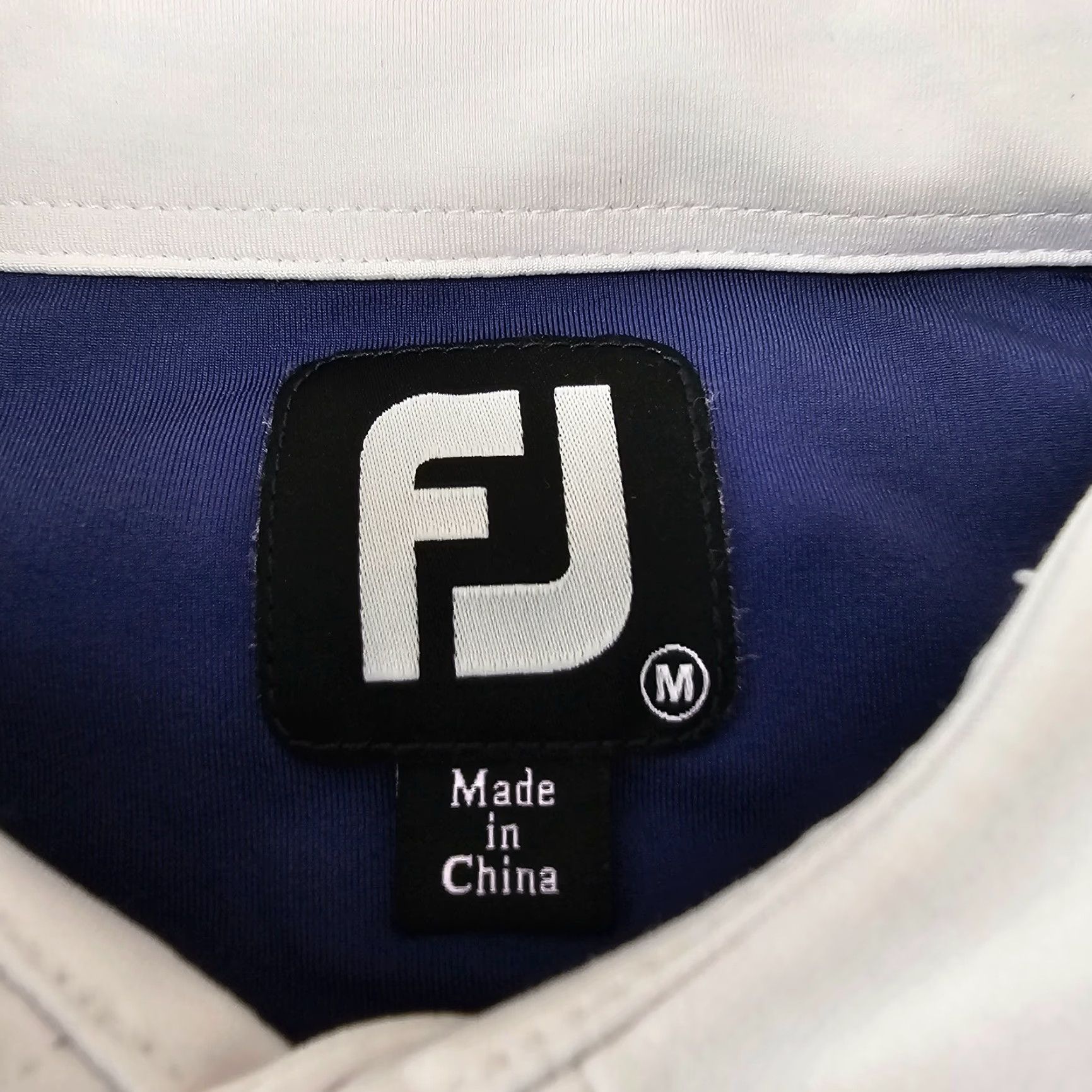 Footjoy FootJoy Polo Shirt Mens M White Colorblock Performance Stretch Golf Shirt Size US M / EU 48-50 / 2 - 3 Thumbnail