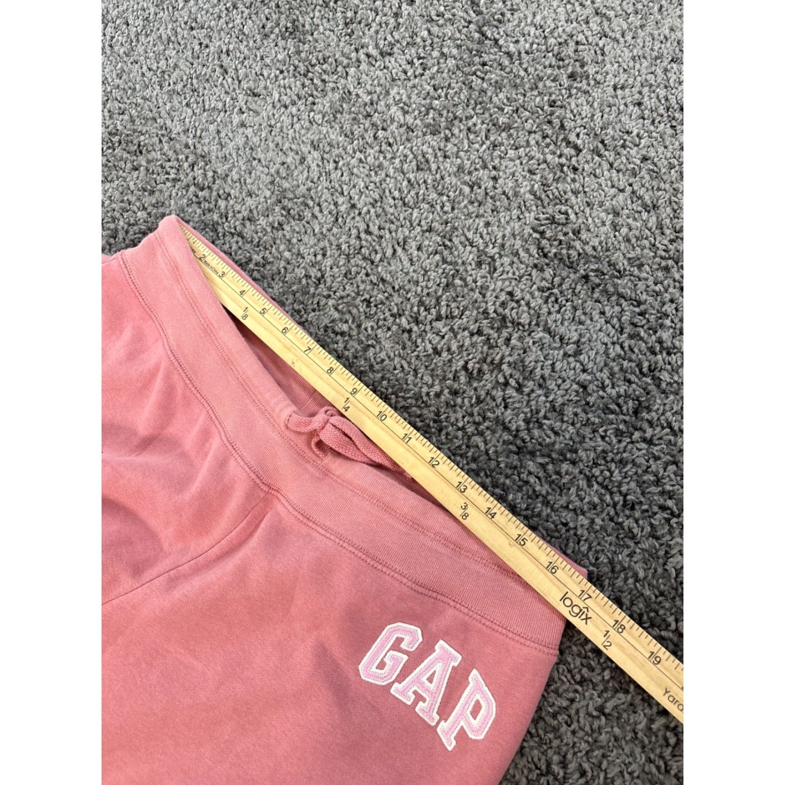Gap VINTAGE Gap Sweatpants Womens Large Pink Spell Out Baggy Wide Y2K Womens Size 36" / US 14 / IT 50 - 4 Thumbnail