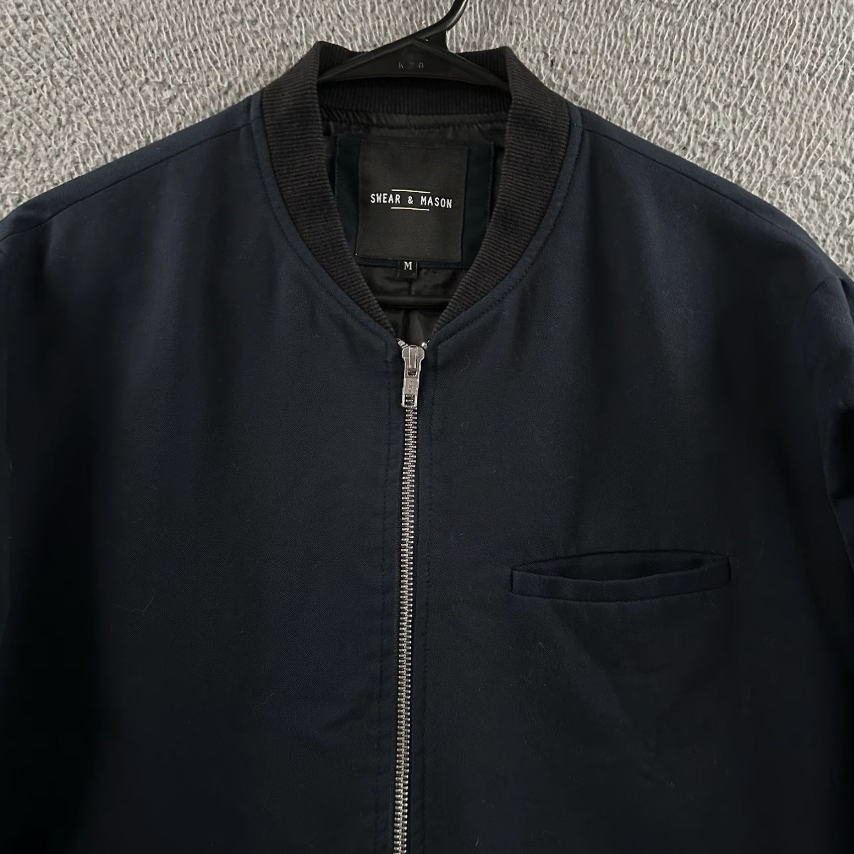 Vintage Swear and Mason Jacket Mens Bomber Blue M Polyester Zip Shirt/Coat? Size US M / EU 48-50 / 2 - 2 Thumbnail