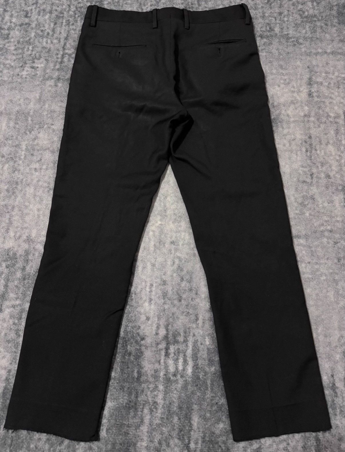 Saint Laurent Paris Saint Laurent 15FW Wool Basic Cropped Black Tailored Pants Size US 28 / EU 44 - 2 Thumbnail
