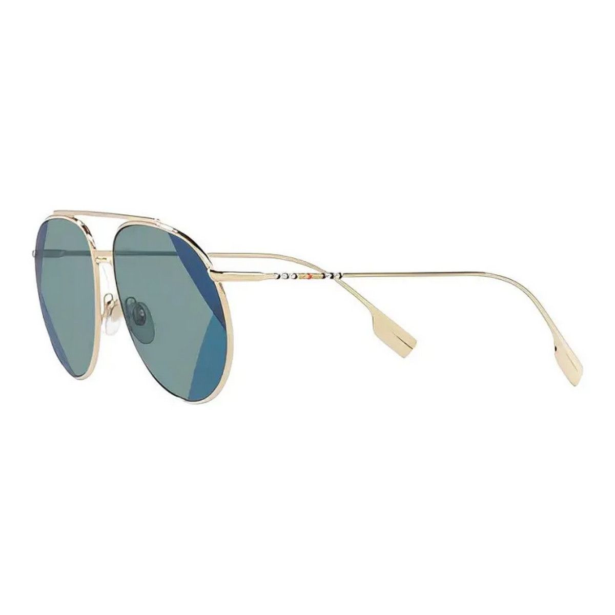 Burberry BURBERRY gold tone & blue metal aviator sunglasses Size ONE SIZE - 2 Thumbnail