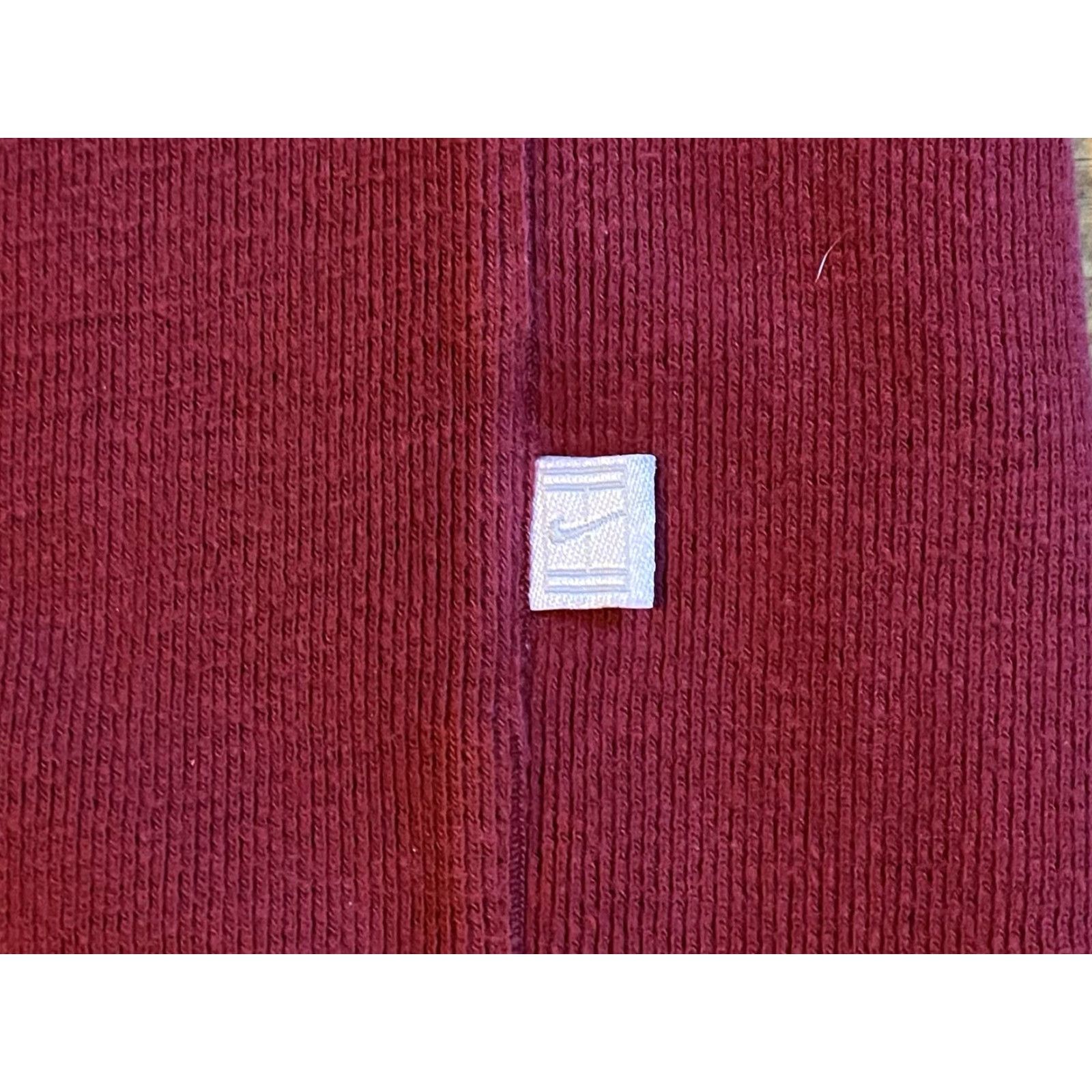 Nike VINTAGE Nike Tennis 1/4 Zip Sweater Mens M Maroon 90s Sports Nike Shirt Long Sleeve Zip Mock Neck Fleece Cotton Blend Polyester Embroidered Logo Size US M / EU 48-50 / 2 - 4 Thumbnail