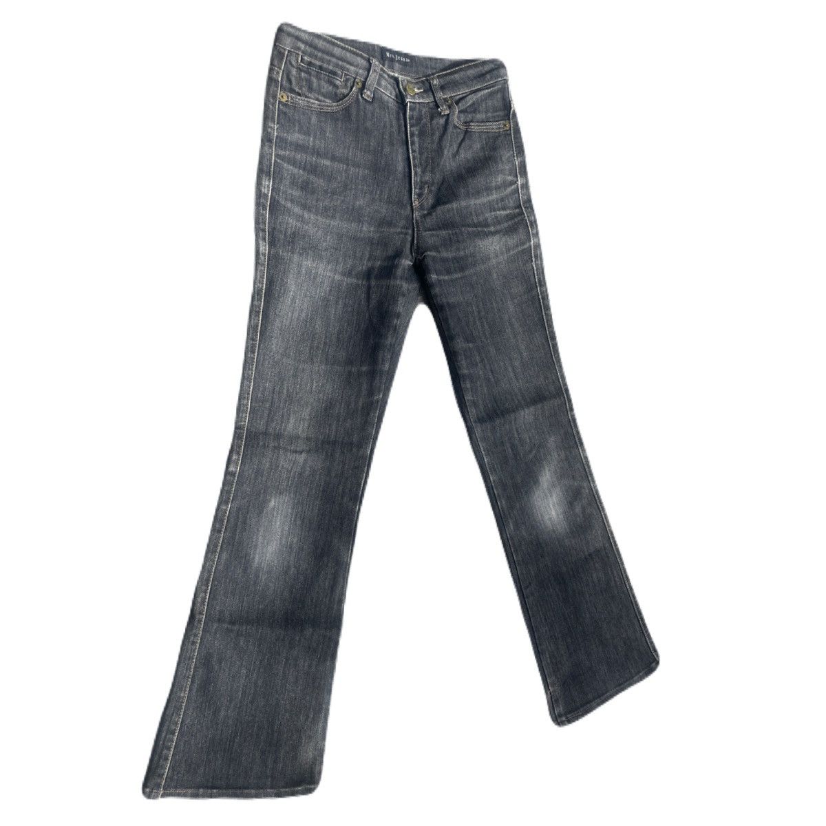 If Six Was Nine 2000s Japanese archive Vkei Flared Dark-Wash Jeans Y2K Size US 27 - 3 Thumbnail