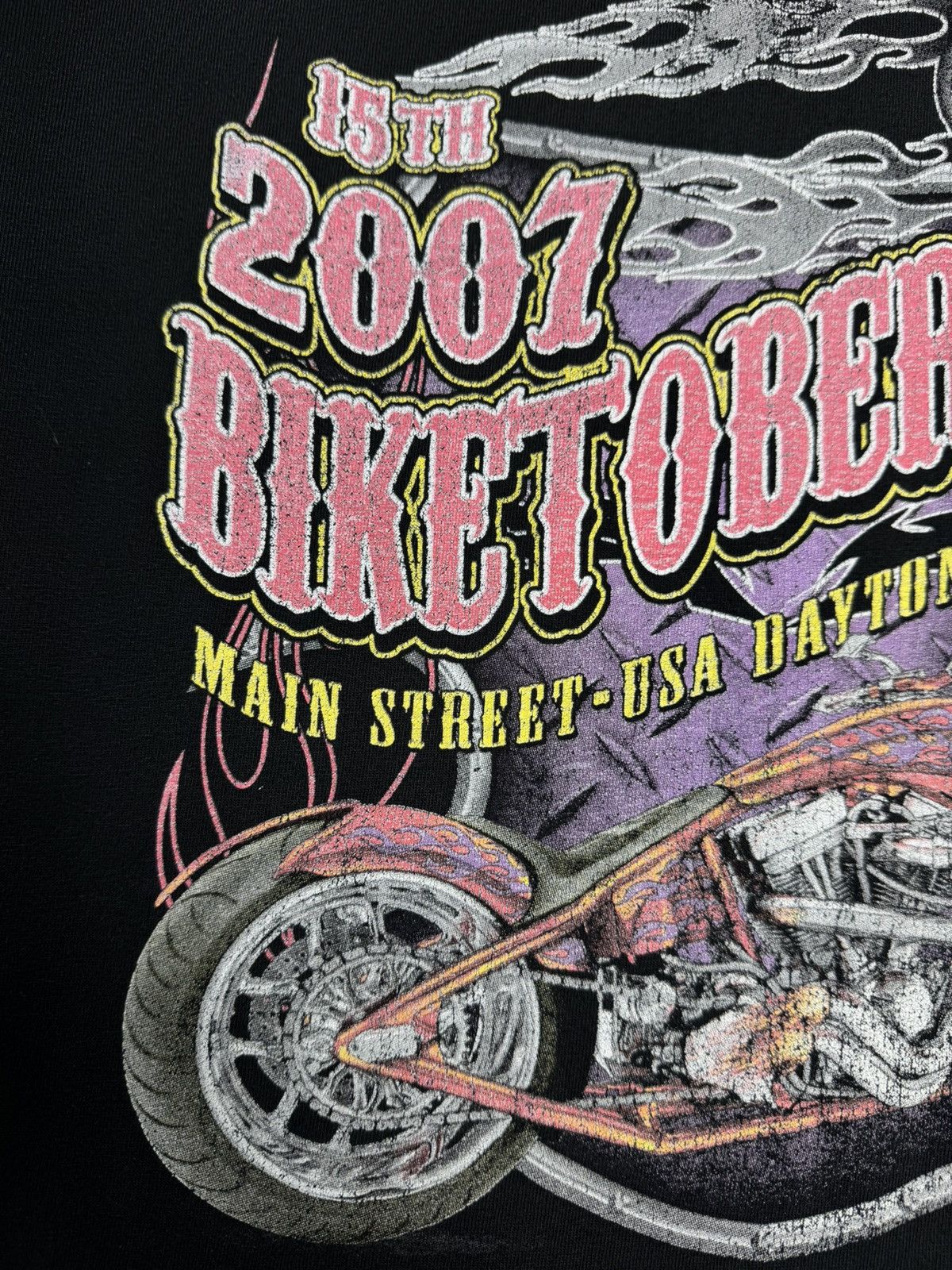 Anvil Biketoberfast 2007 Double Sided Print Motorcycle Shirt Anvil Size US XL / EU 56 / 4 - 8 Thumbnail