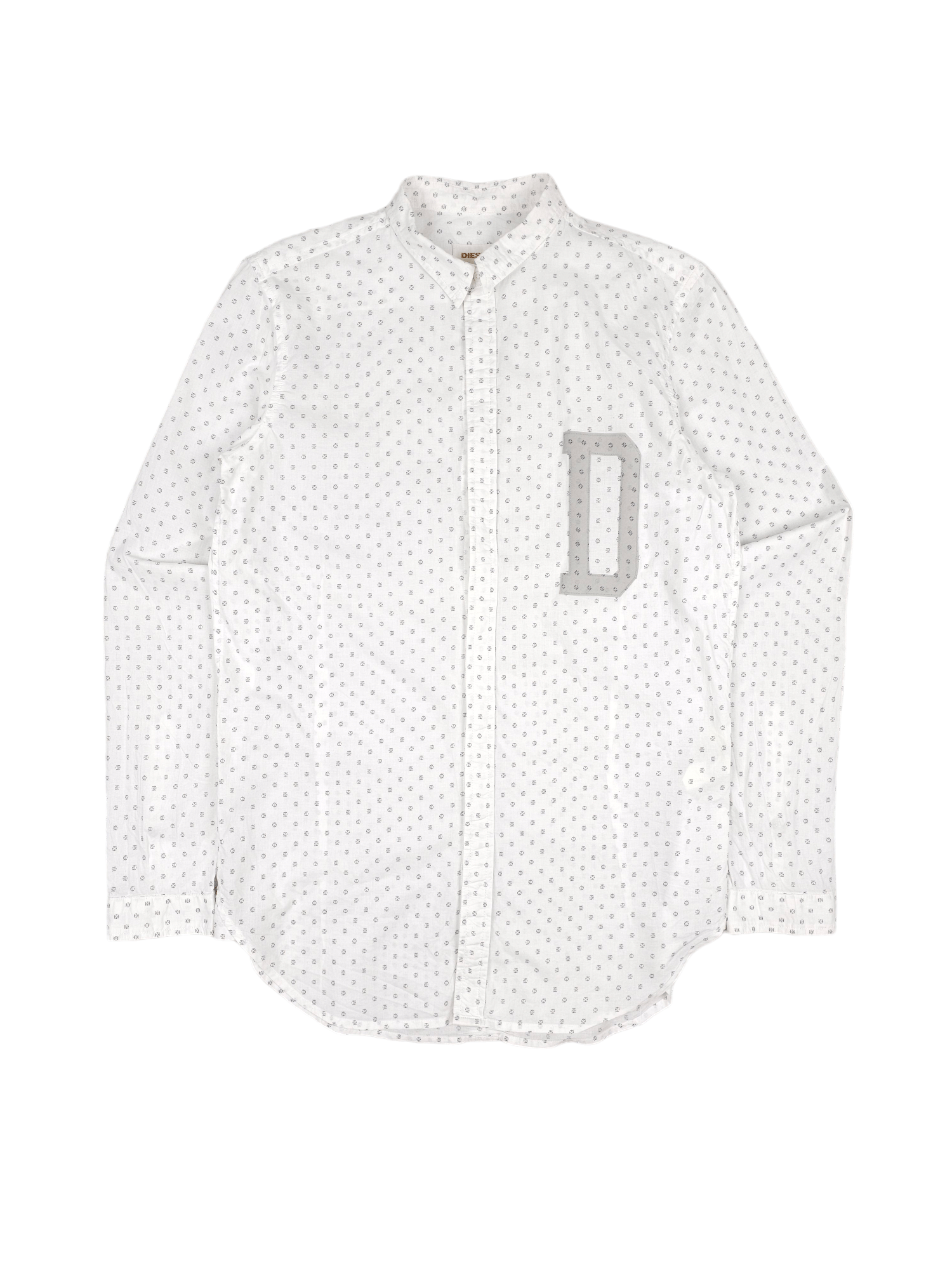 Designer × Diesel 💎 Vintage Diesel Monogram Size M Basic Logo Button Shirt Size US M / EU 48-50 / 2 - 1 Thumbnail